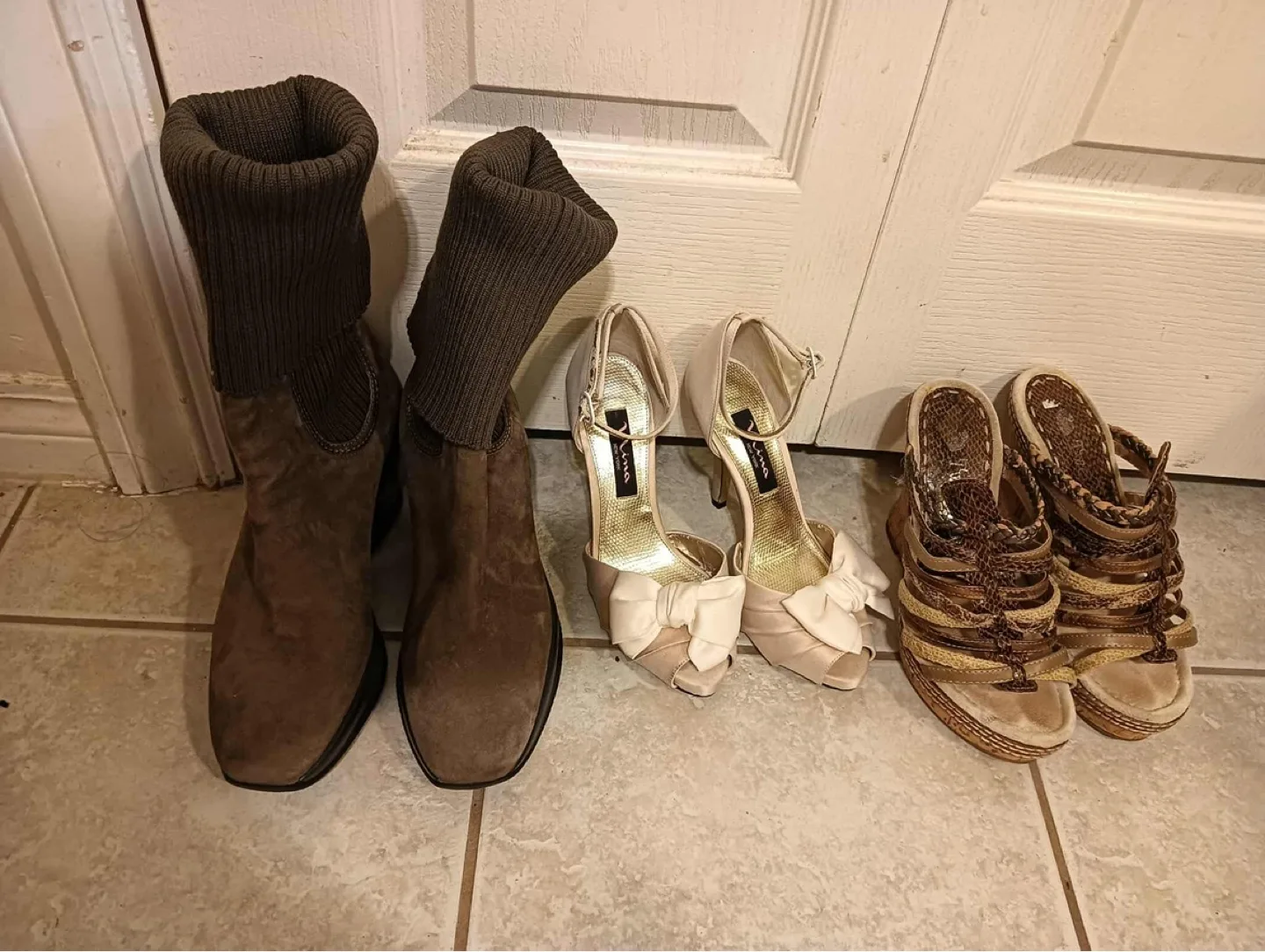 Brown boots and heels bundle thumbnail