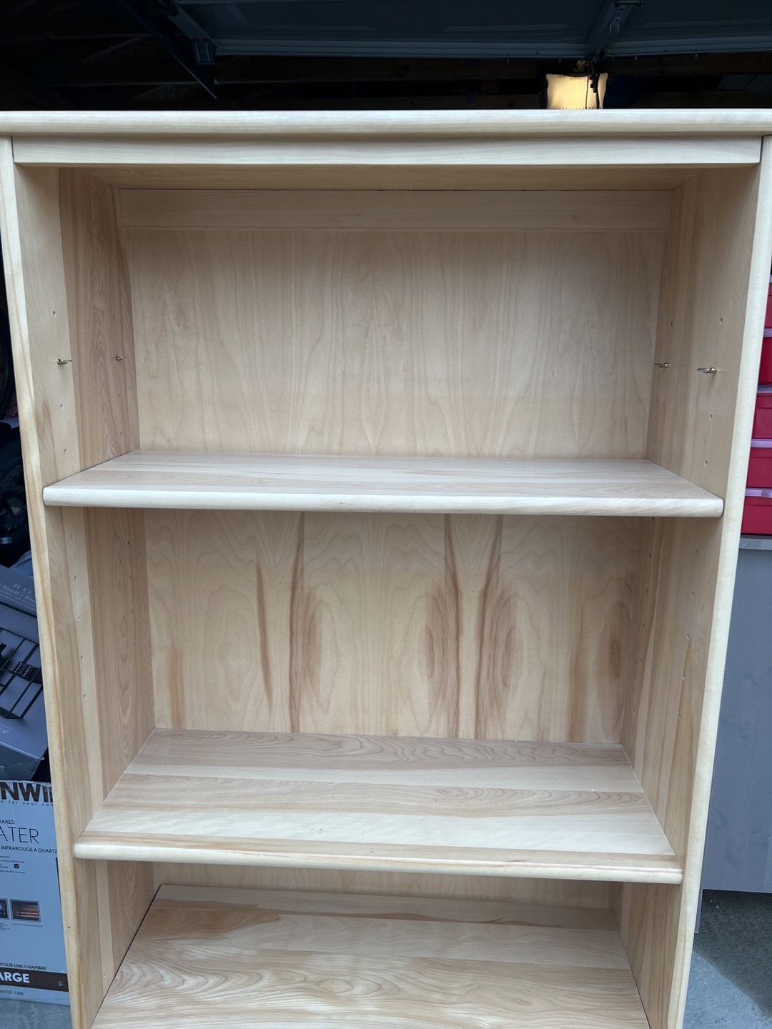 Solid Birch Light Wood Bookcase - 3 Shelves - photo 4