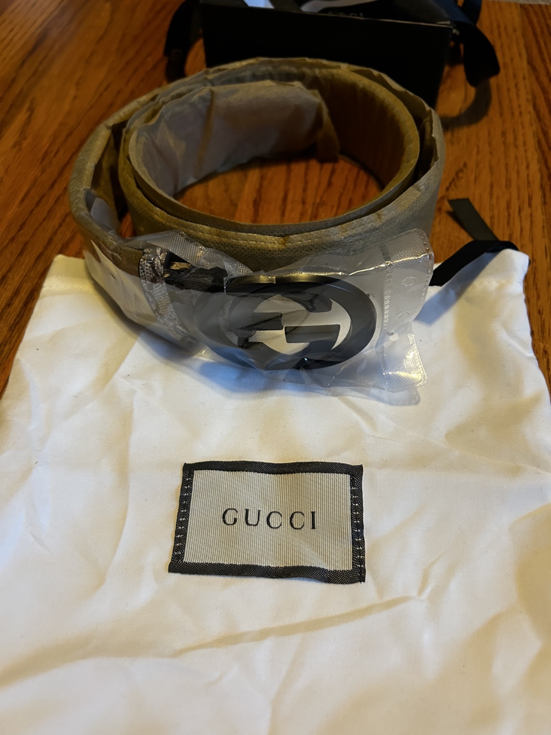 Gucci Beige GG Marmont Belt
