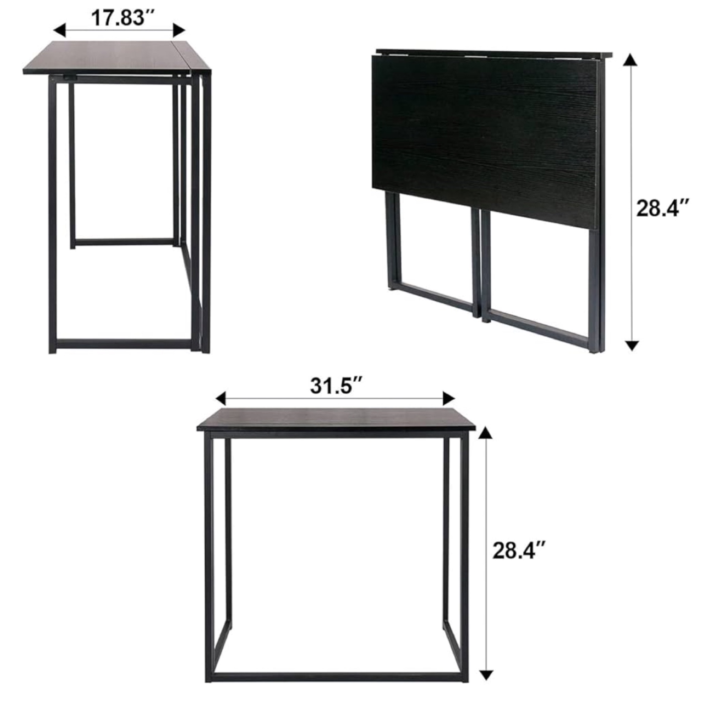 Black Foldable Desk Table - photo 2