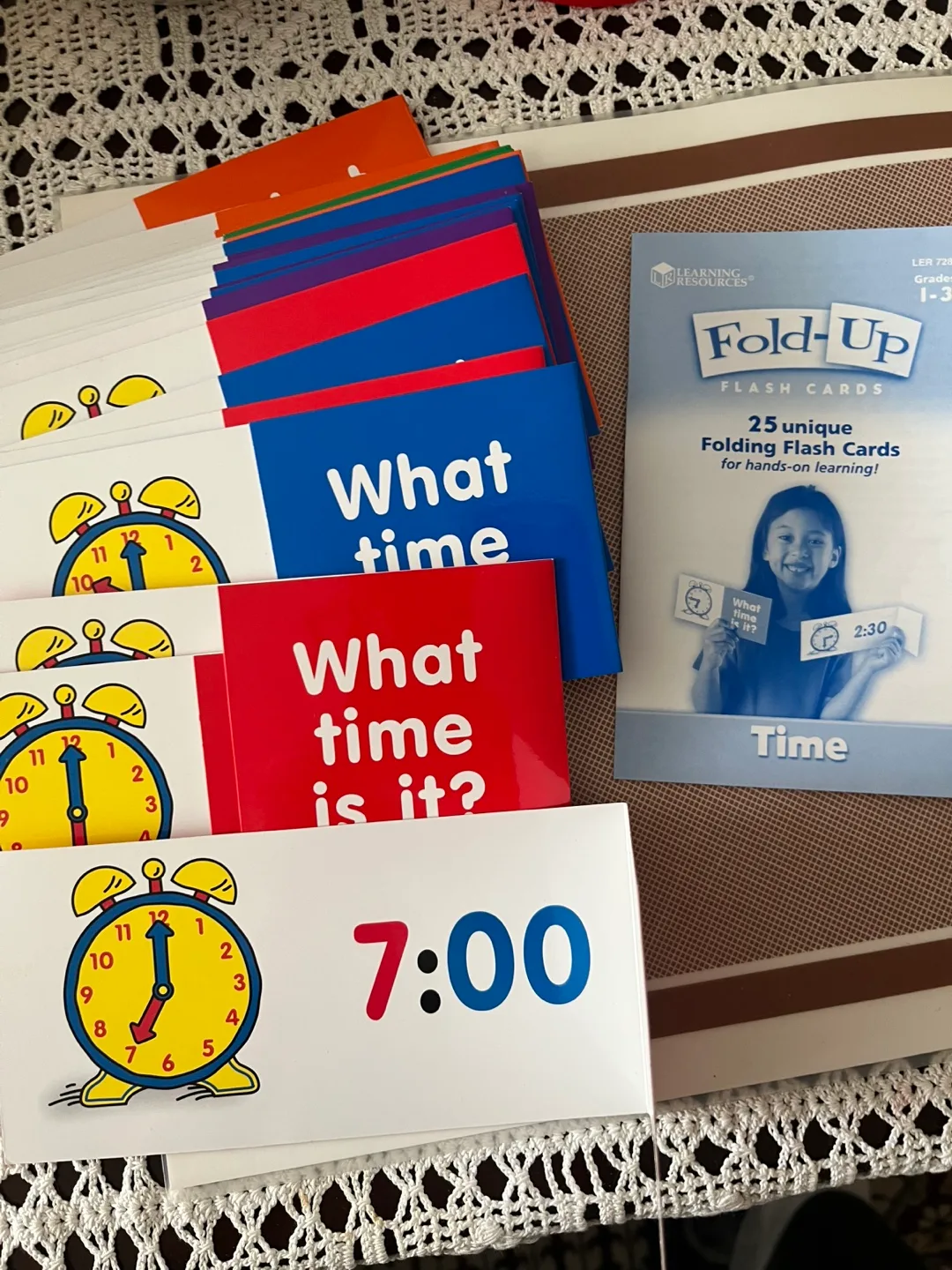 Learning Resources Fold-Up Flash Cards - Time image indicator(3)