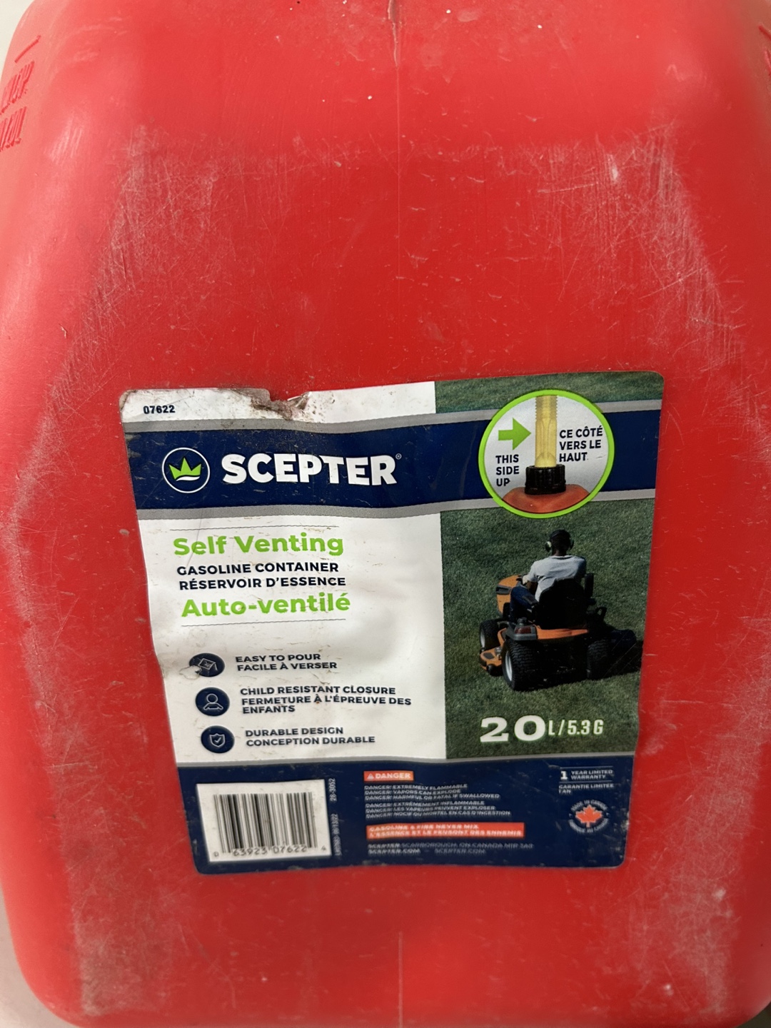 Two Scepter Gasoline Containers - 5L and 20L - photo 2