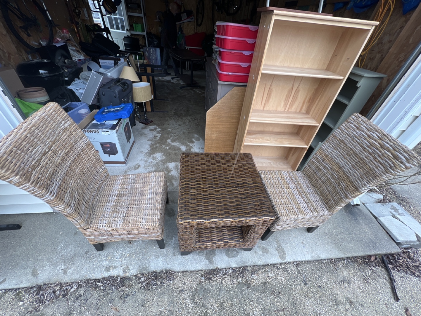 Wicker Patio Set - 2 Chairs & Coffee Table - photo 5