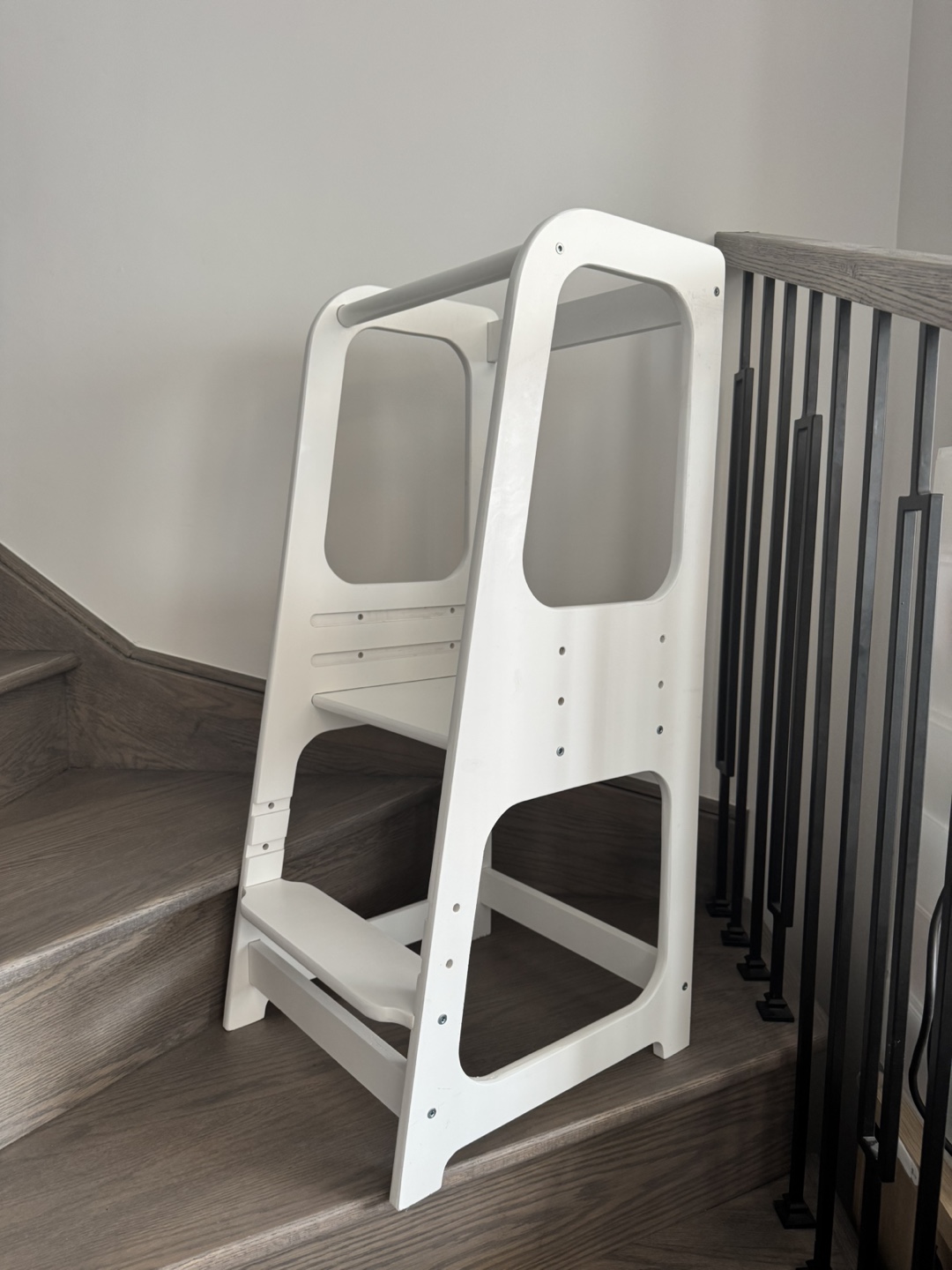 White Wooden Learning Tower for Toddlers