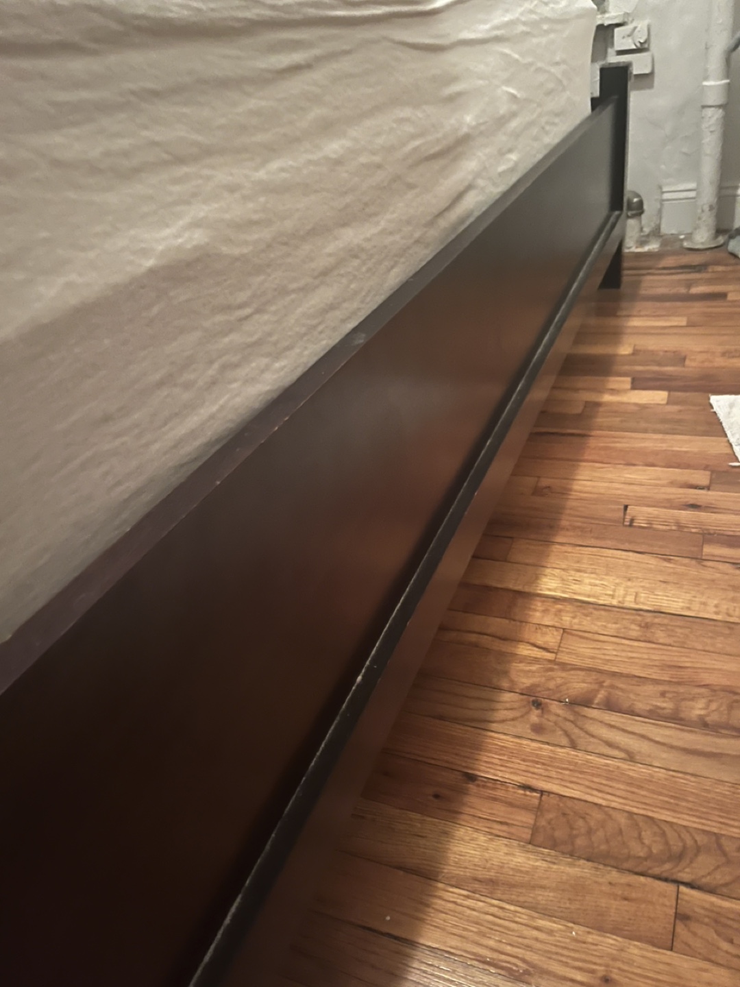 Dark Brown Wooden King Size Bed Frame - photo 3