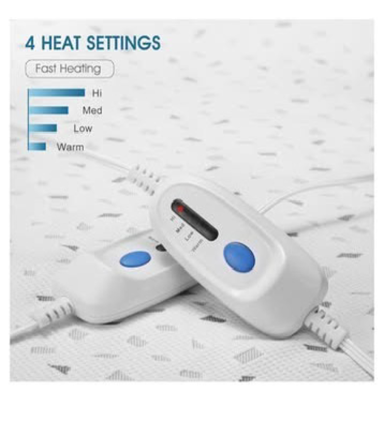 Heated Mattress Pad with Dual Controls and 4 Heat Settings - photo 3