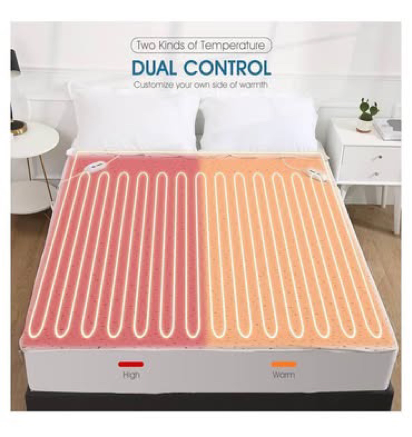 Heated Mattress Pad with Dual Controls and 4 Heat Settings - photo 4