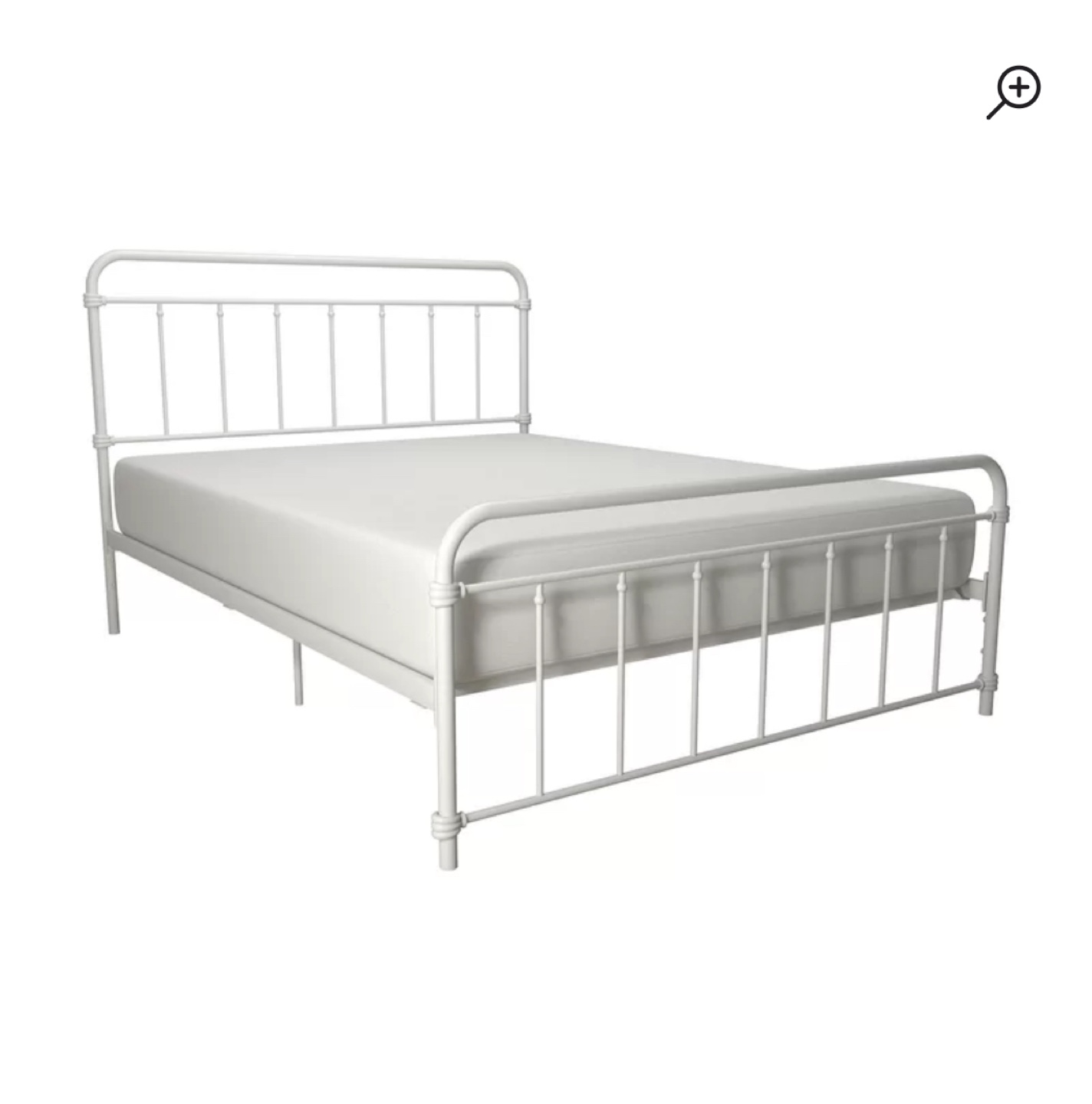 Andover Mills Matheney Metal Platform Bed - White