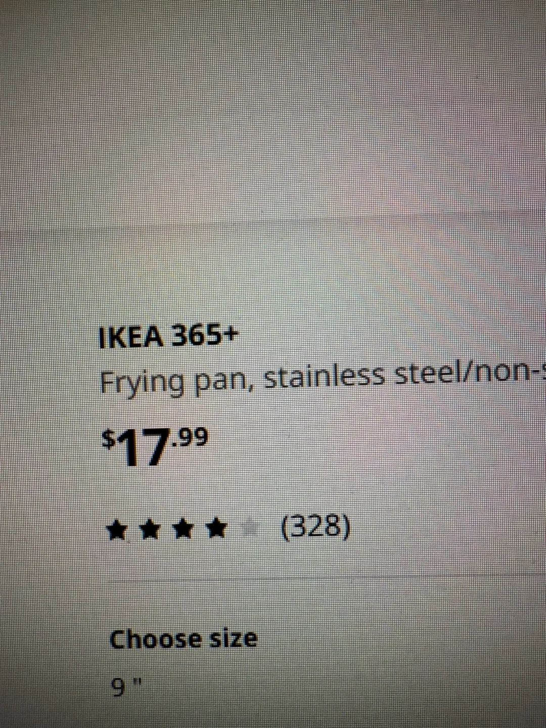 IKEA 365+ 9" Stainless Steel Frying Pan image indicator(5)