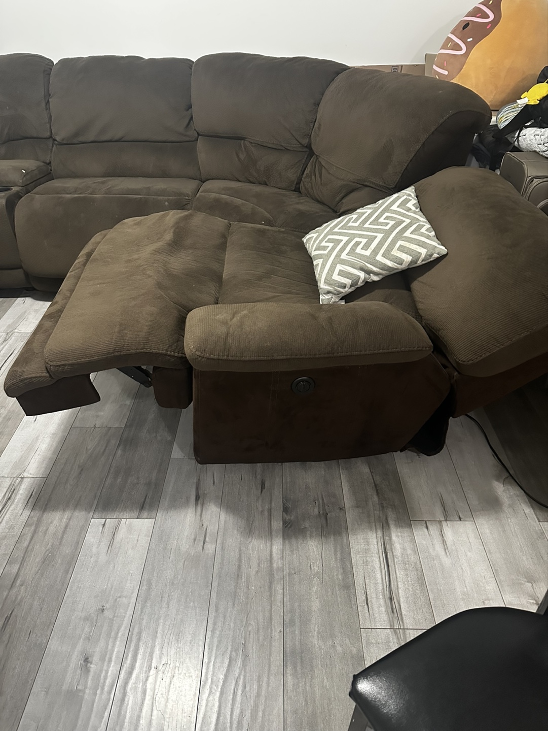 Brown Sectional Recliner Sofa - photo 4