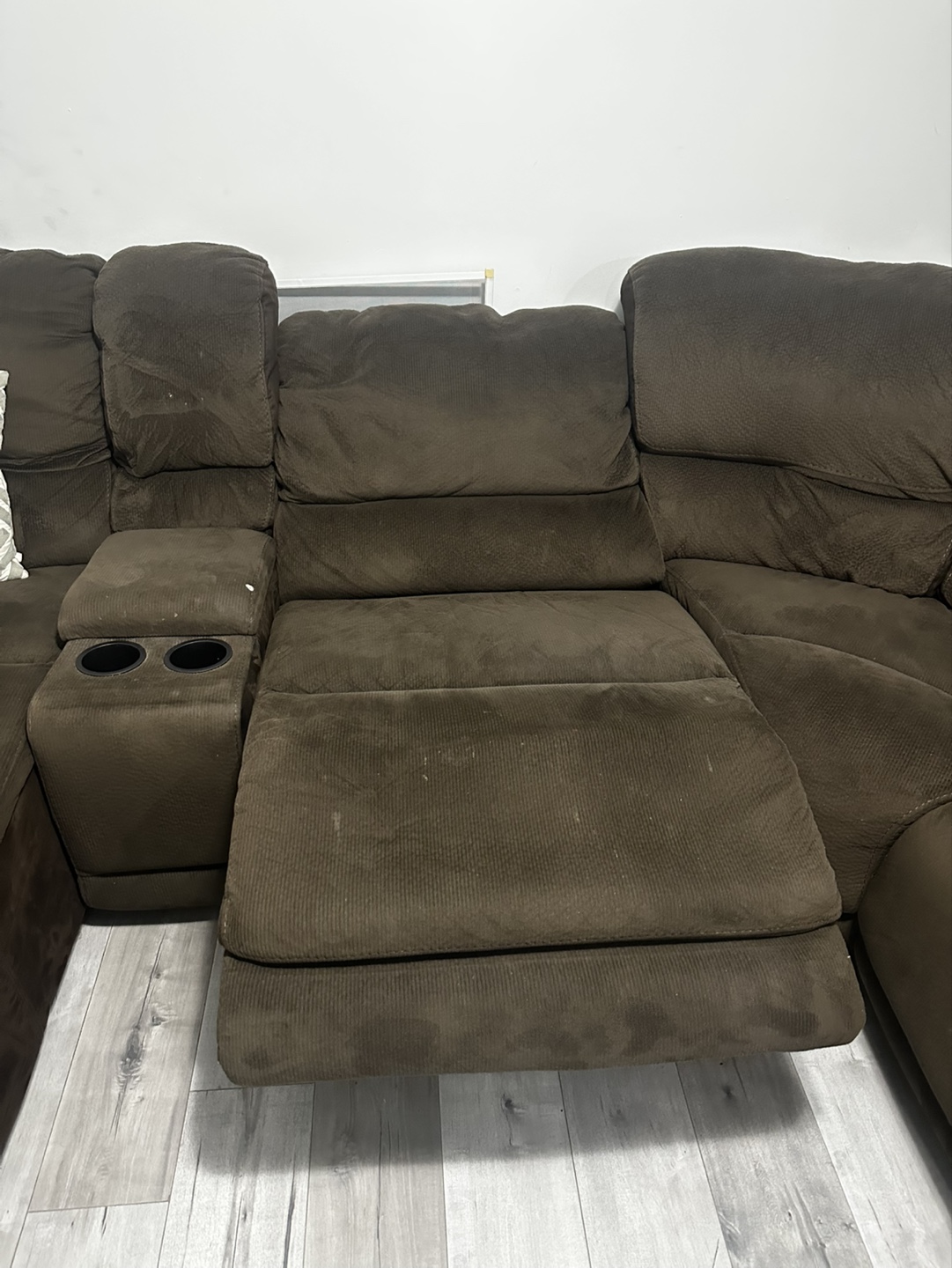 Brown Sectional Recliner Sofa - photo 3