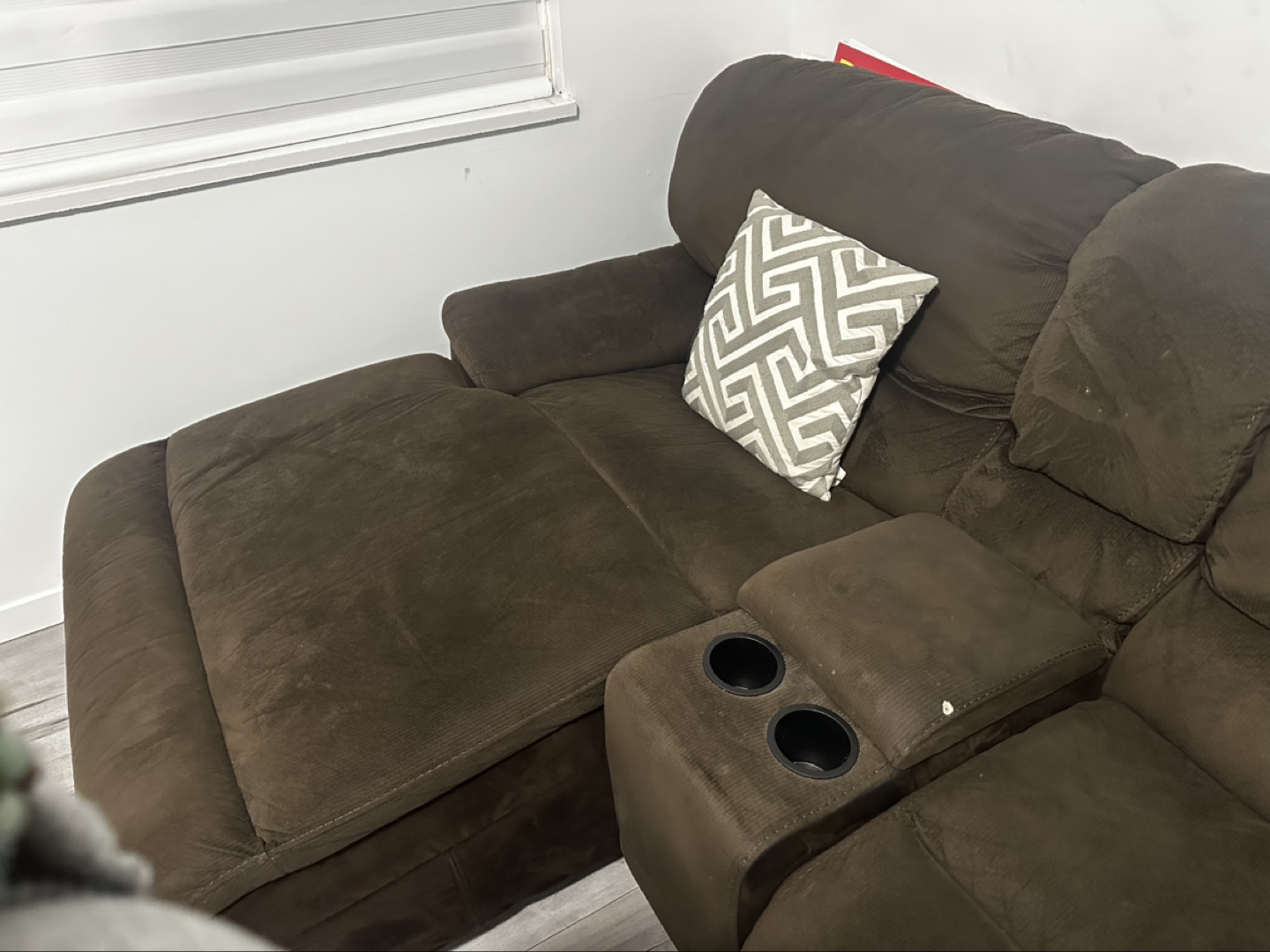 Brown Sectional Recliner Sofa - photo 2