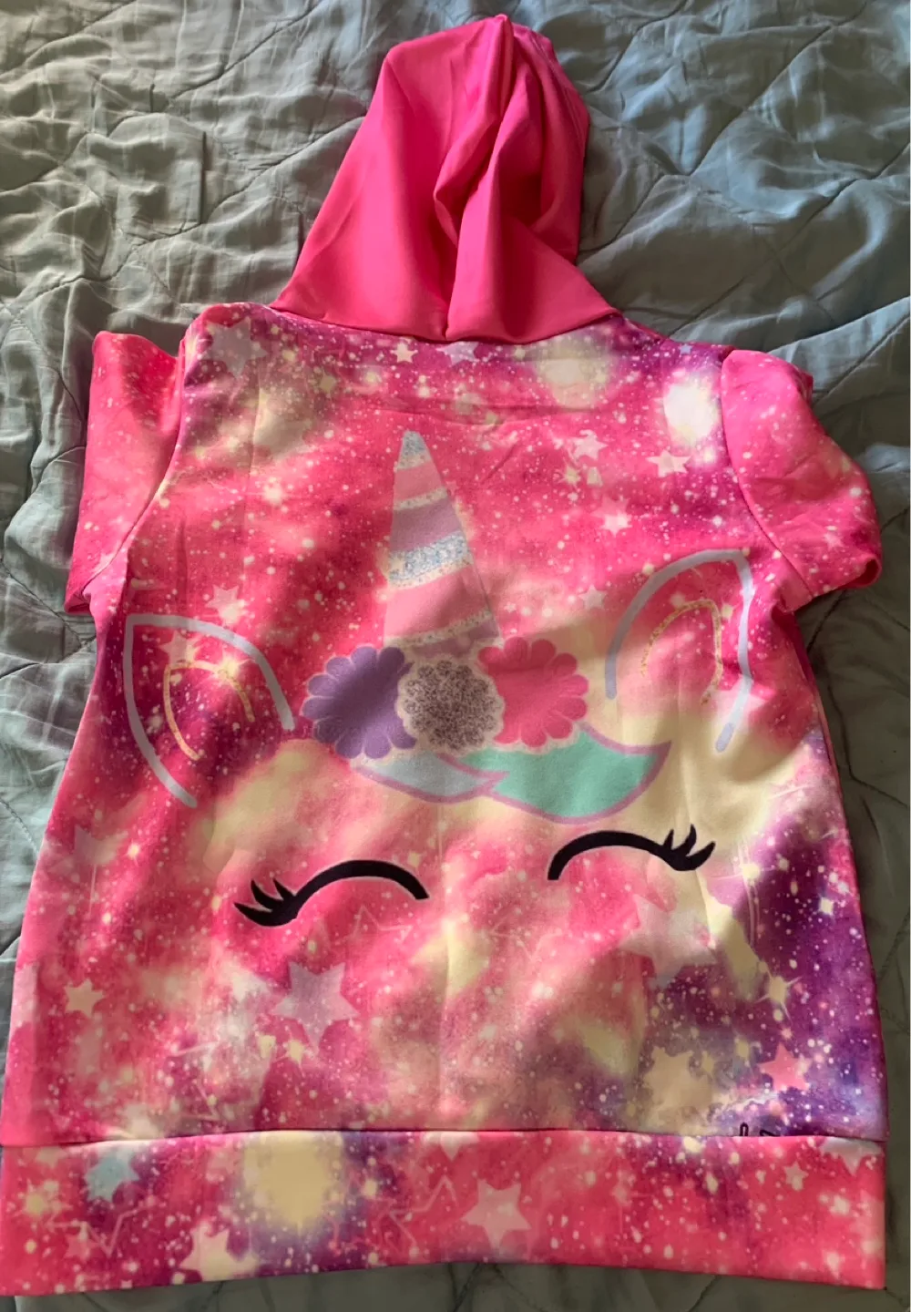 Girls' Unicorn Galaxy Hoodie, Size 8-10 thumbnail
