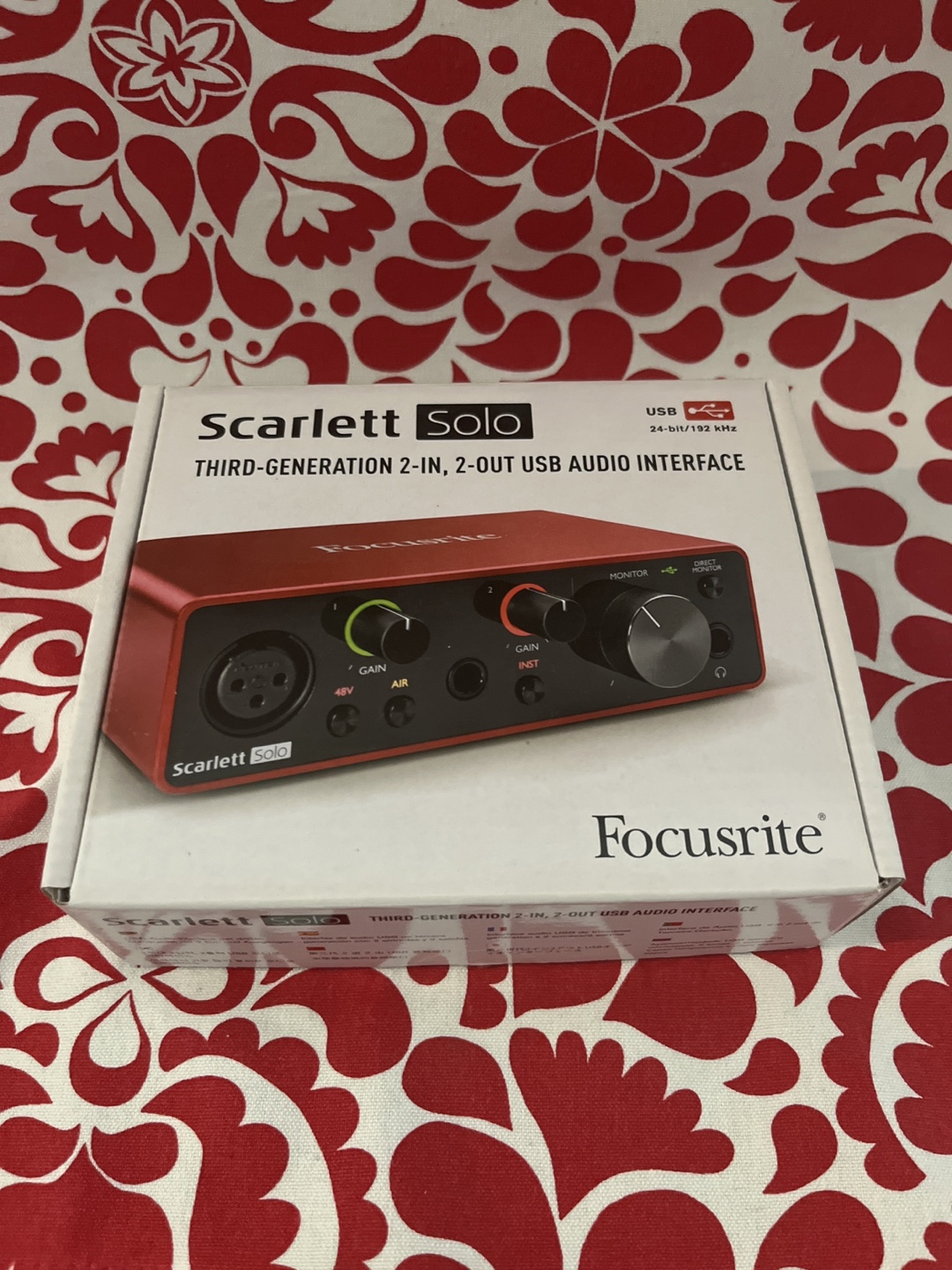 Focusrite Scarlett Solo Third-Gen 2-in 2-out USB Audio Interface