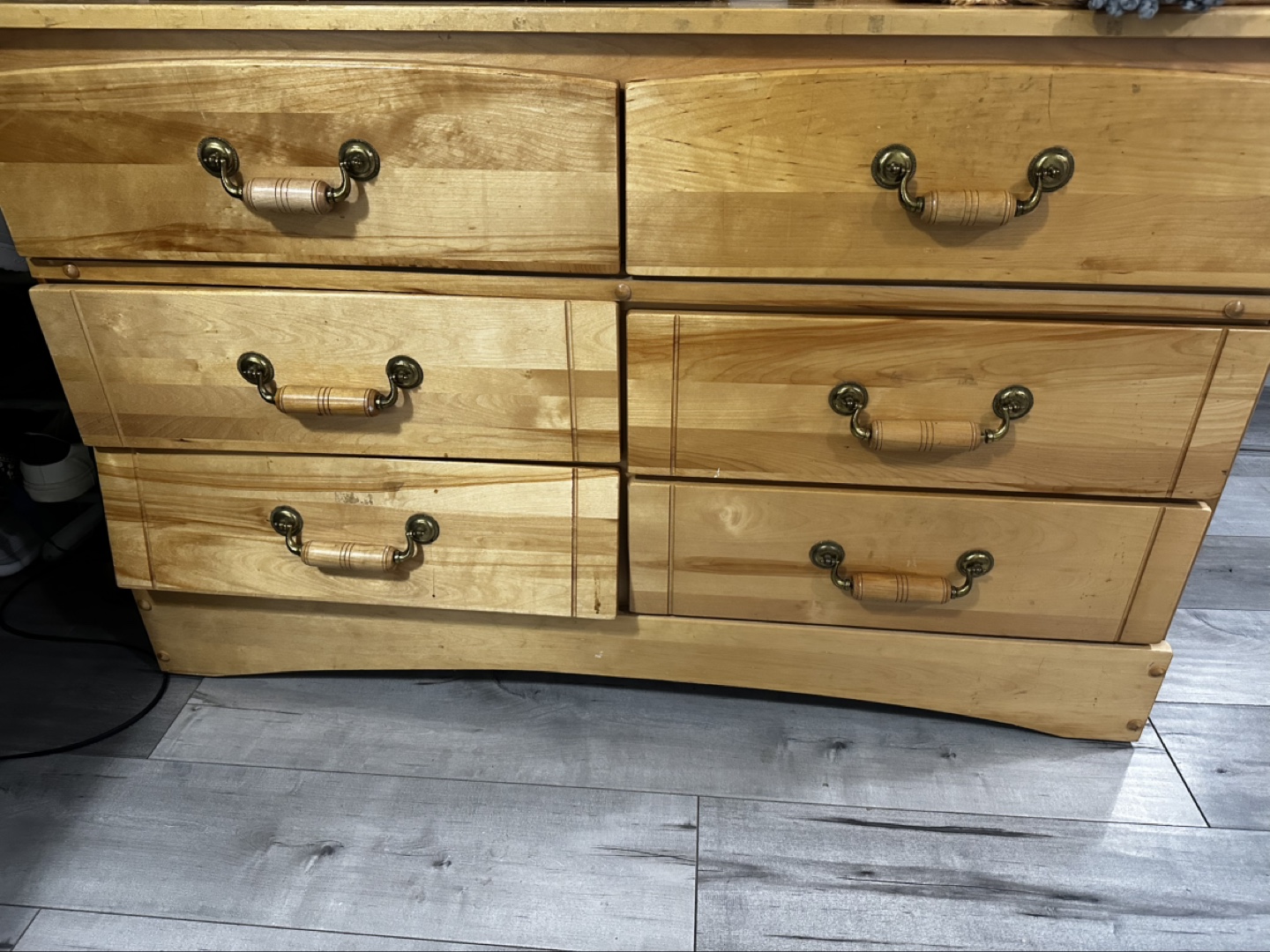 Six-Drawer Wooden Dresser