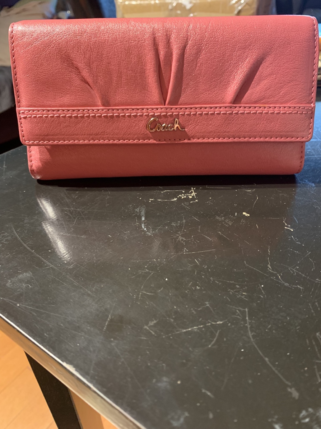 Coach Pink Leather Wallet