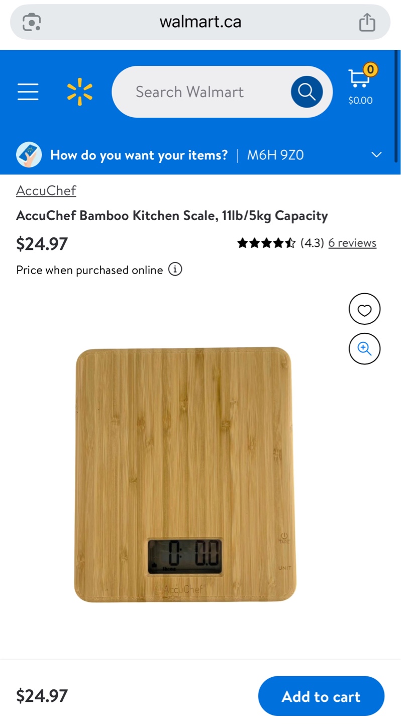 AccuChef Bamboo Kitchen Scale - 11lb/5kg Capacity - photo 3