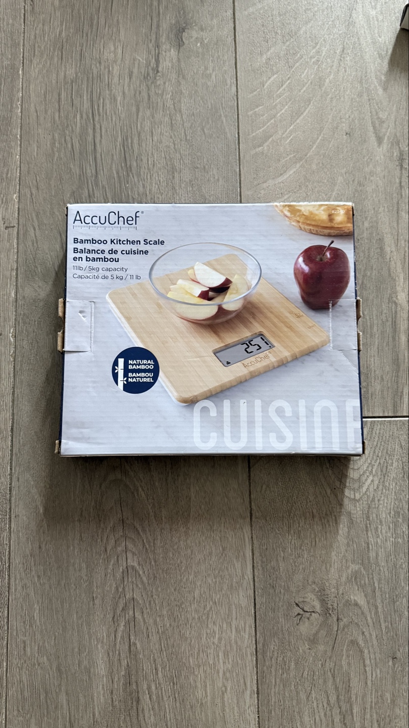 AccuChef Bamboo Kitchen Scale - 11lb/5kg Capacity - photo 2
