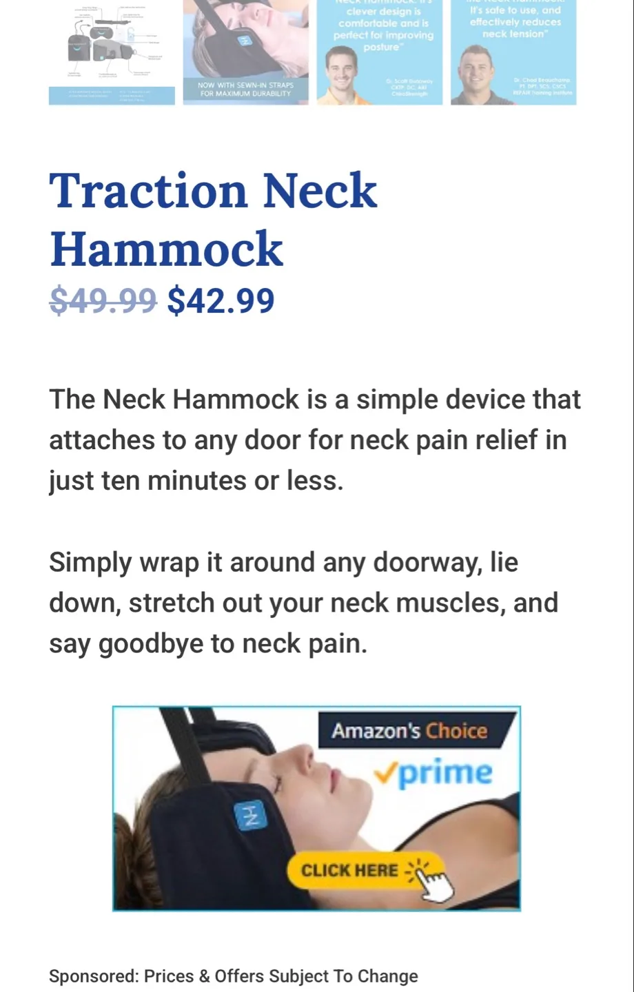 Neck Hammock for Neck Pain Relief image indicator(2)
