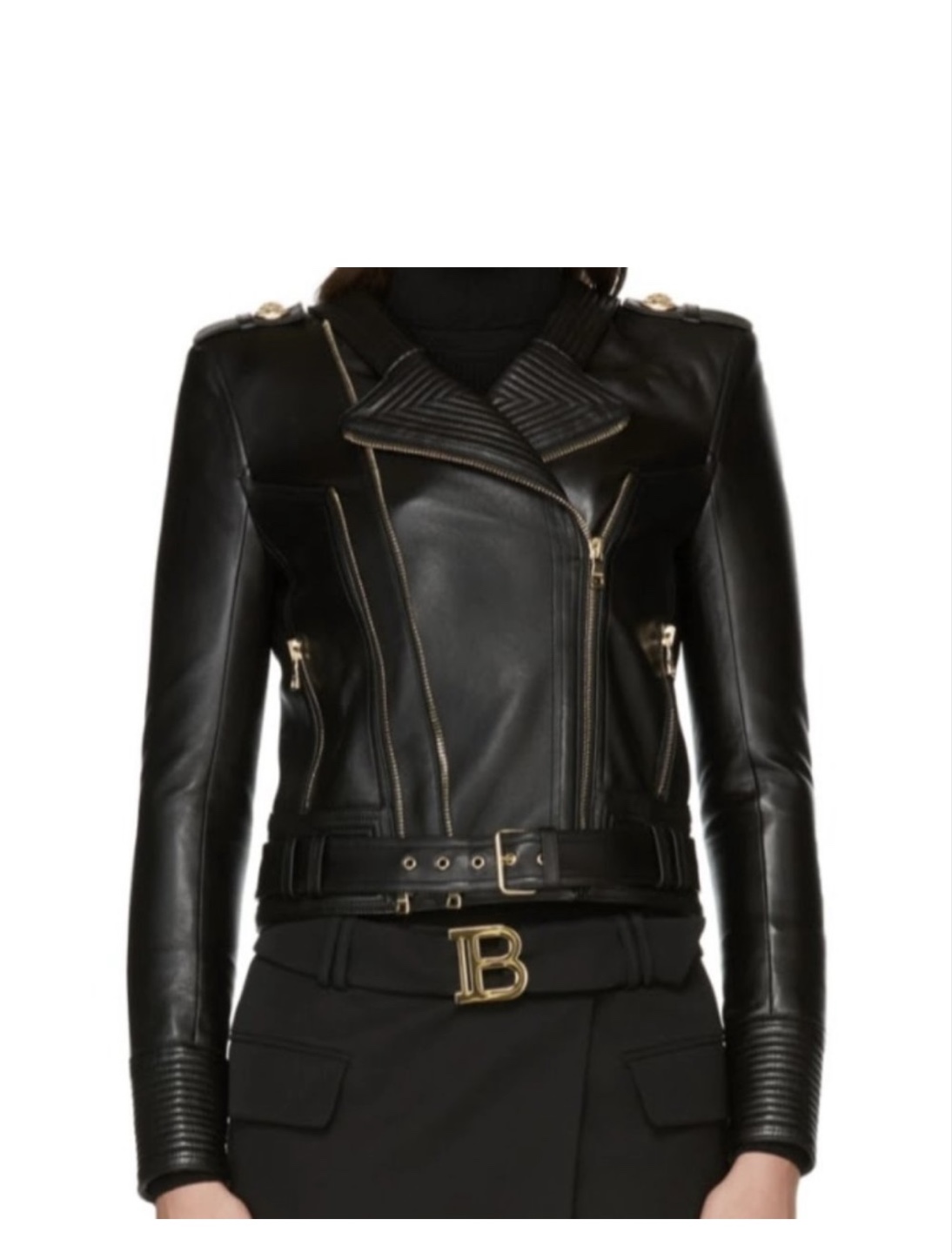 BALMAIN LAMB SKIN LEATHER JACKET - photo 2