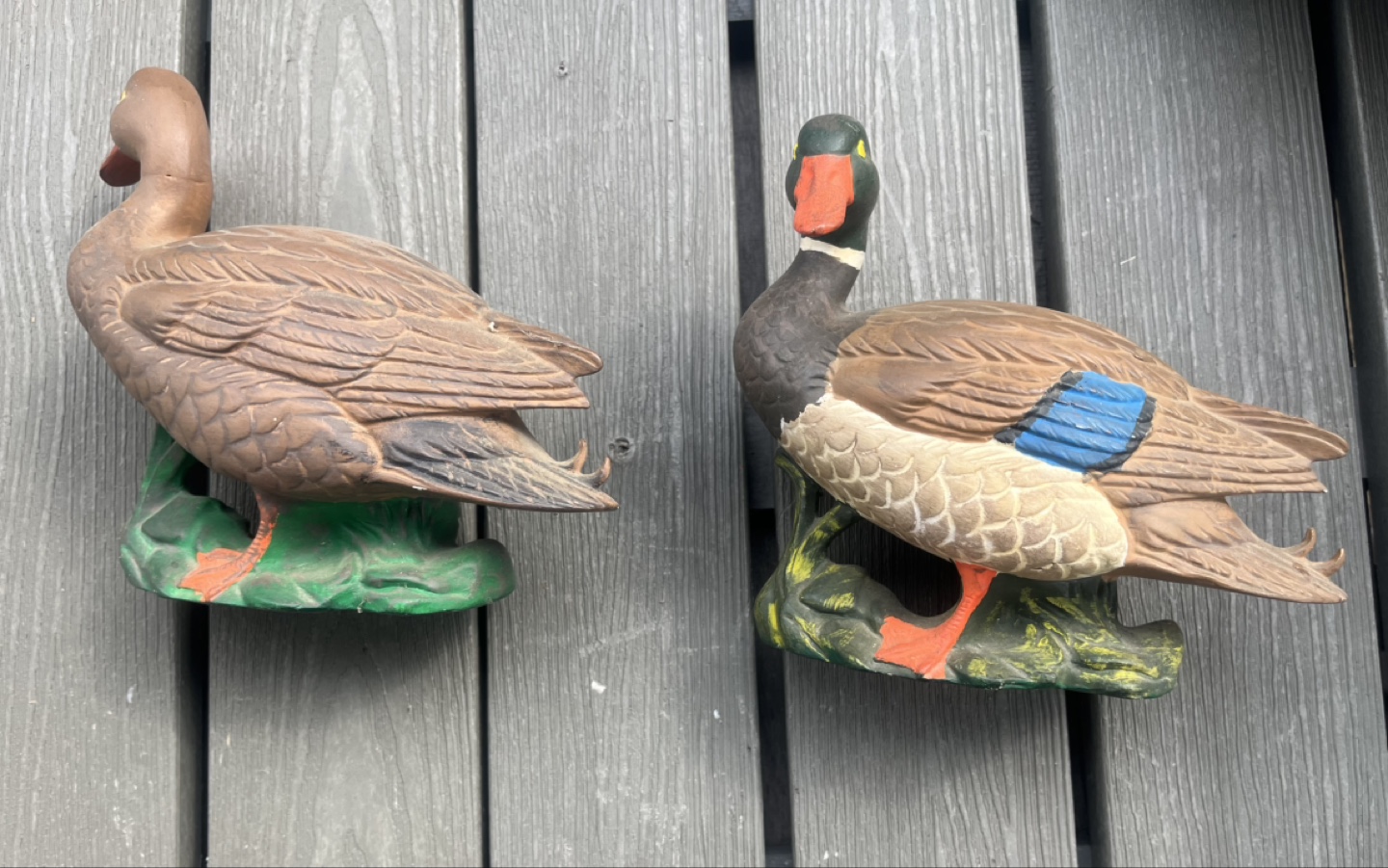 Pair of Vintage Ceramic Duck Figurines - photo 2