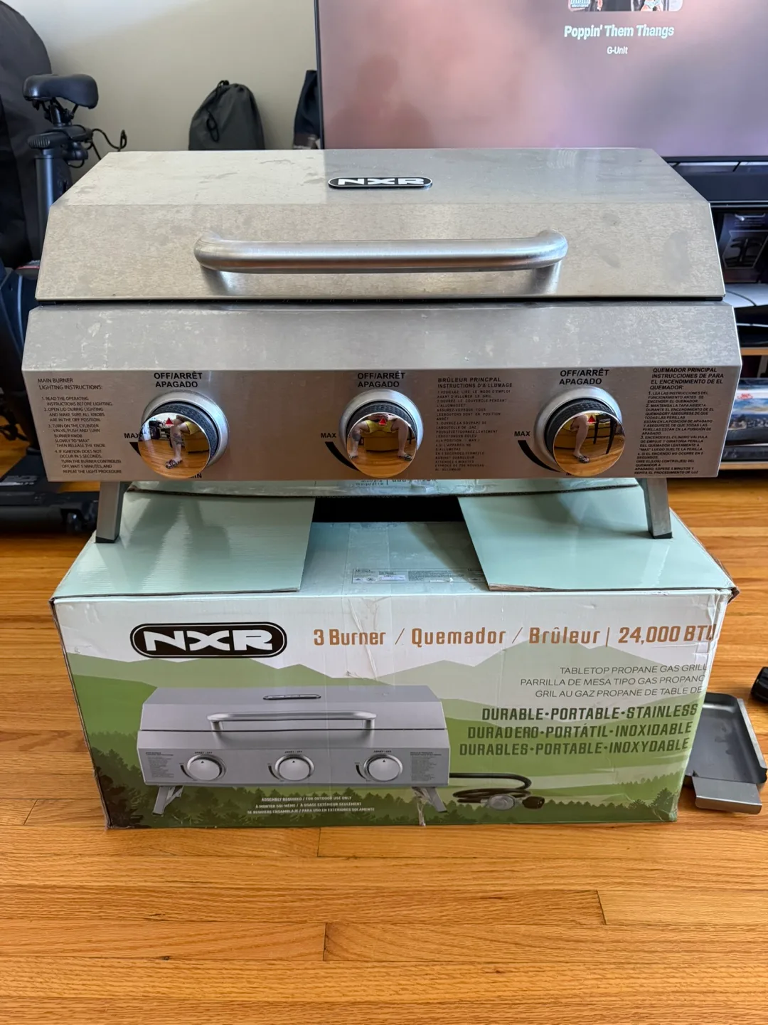 NXR 3-Burner Portable Stainless Steel Gas Grill thumbnail