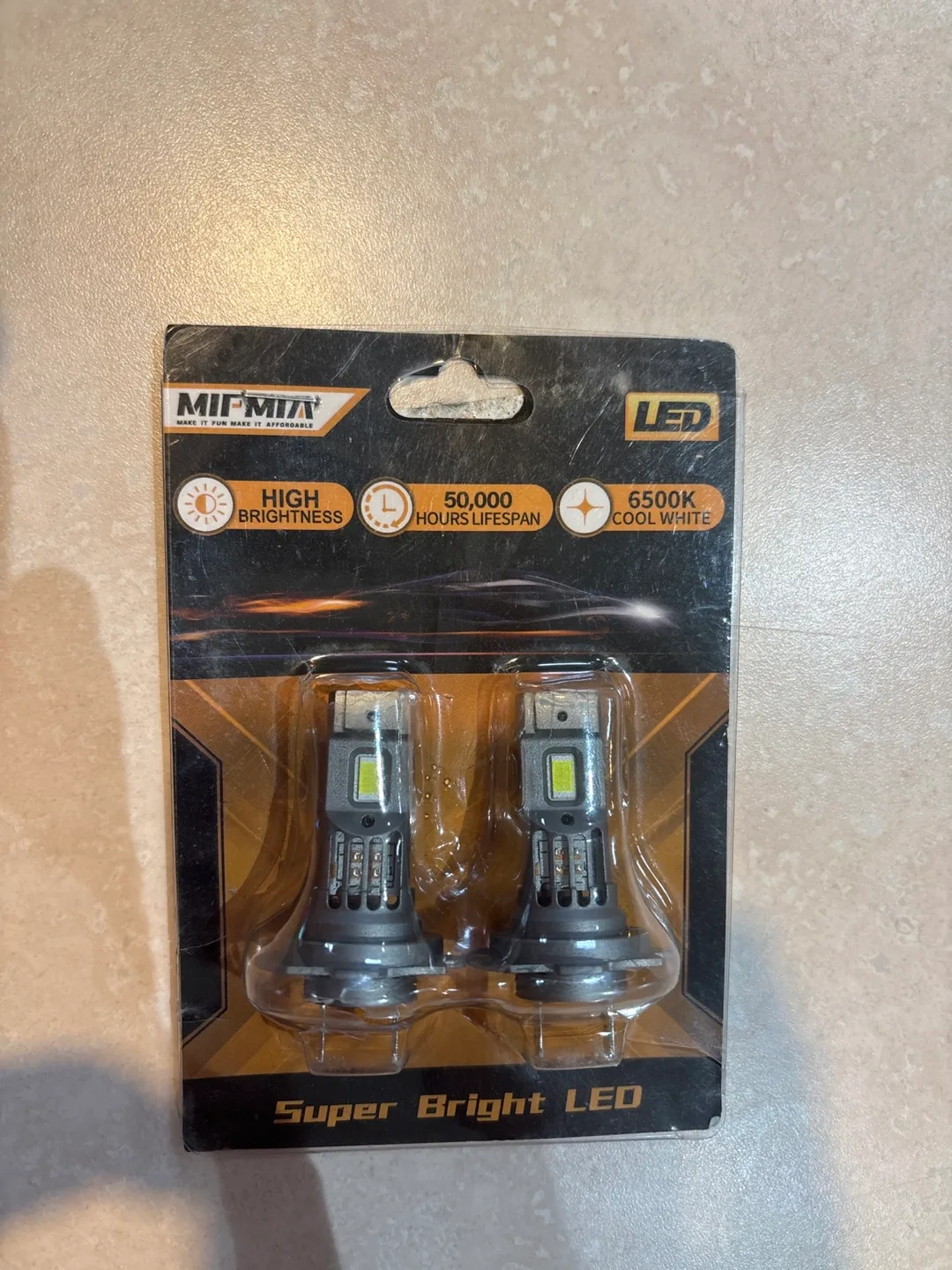 Pair of MIFMIA H7 LED Bulbs - 6500K Cool White thumbnail