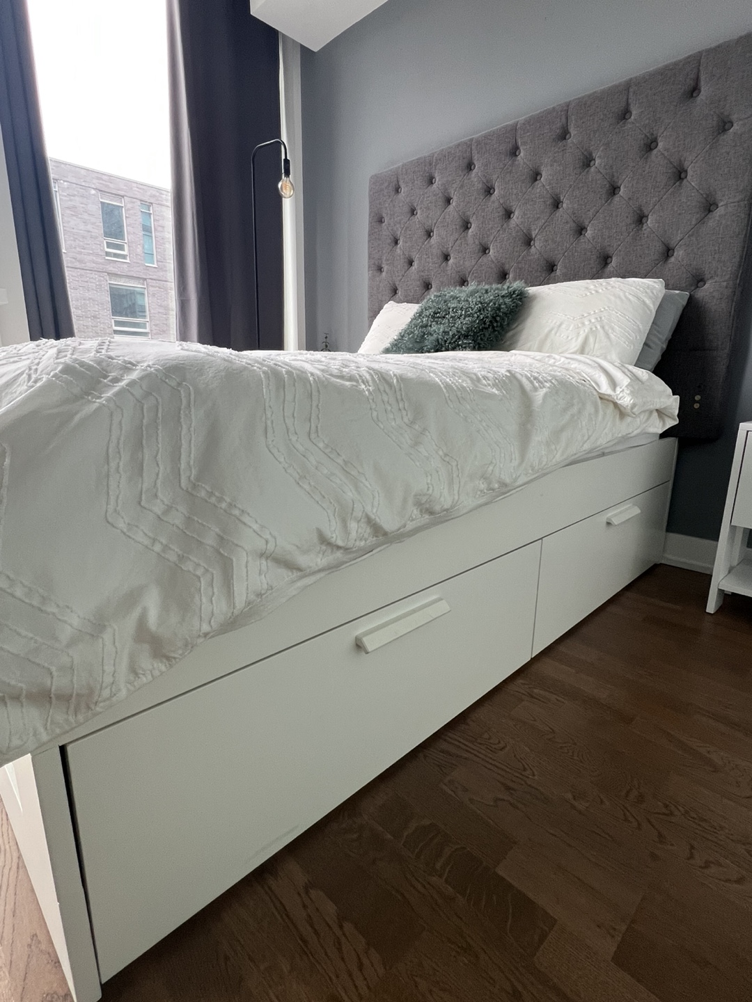 IKEA BRIMNES Full Bed Frame with Storage - White - photo 4