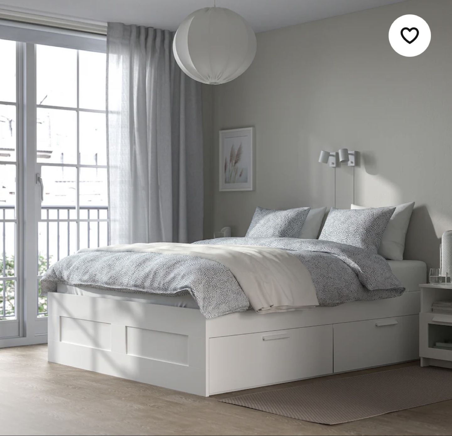 IKEA BRIMNES Full Bed Frame with Storage - White - photo 2