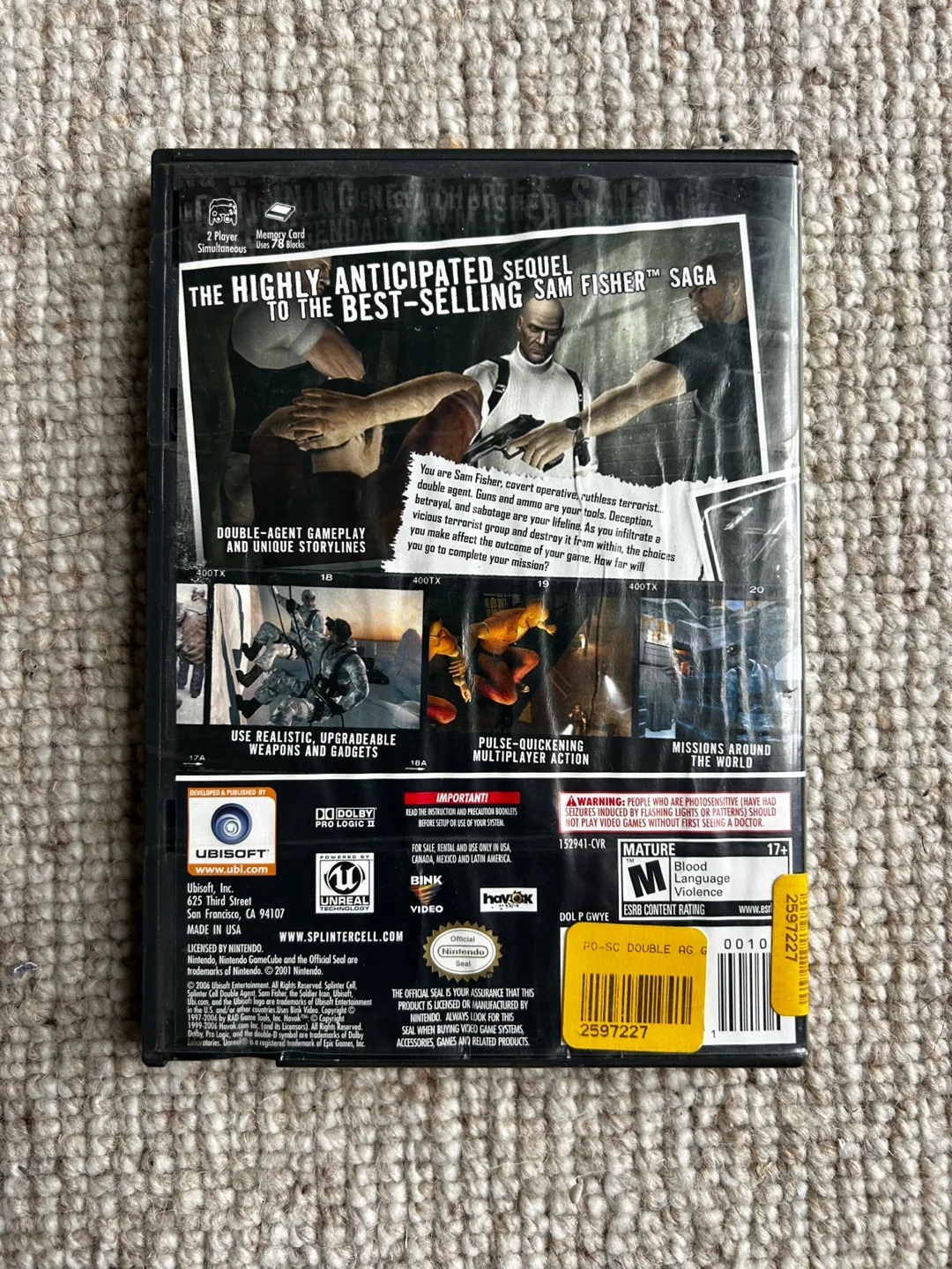 Splinter Cell Double Agent - Nintendo GameCube image indicator(2)