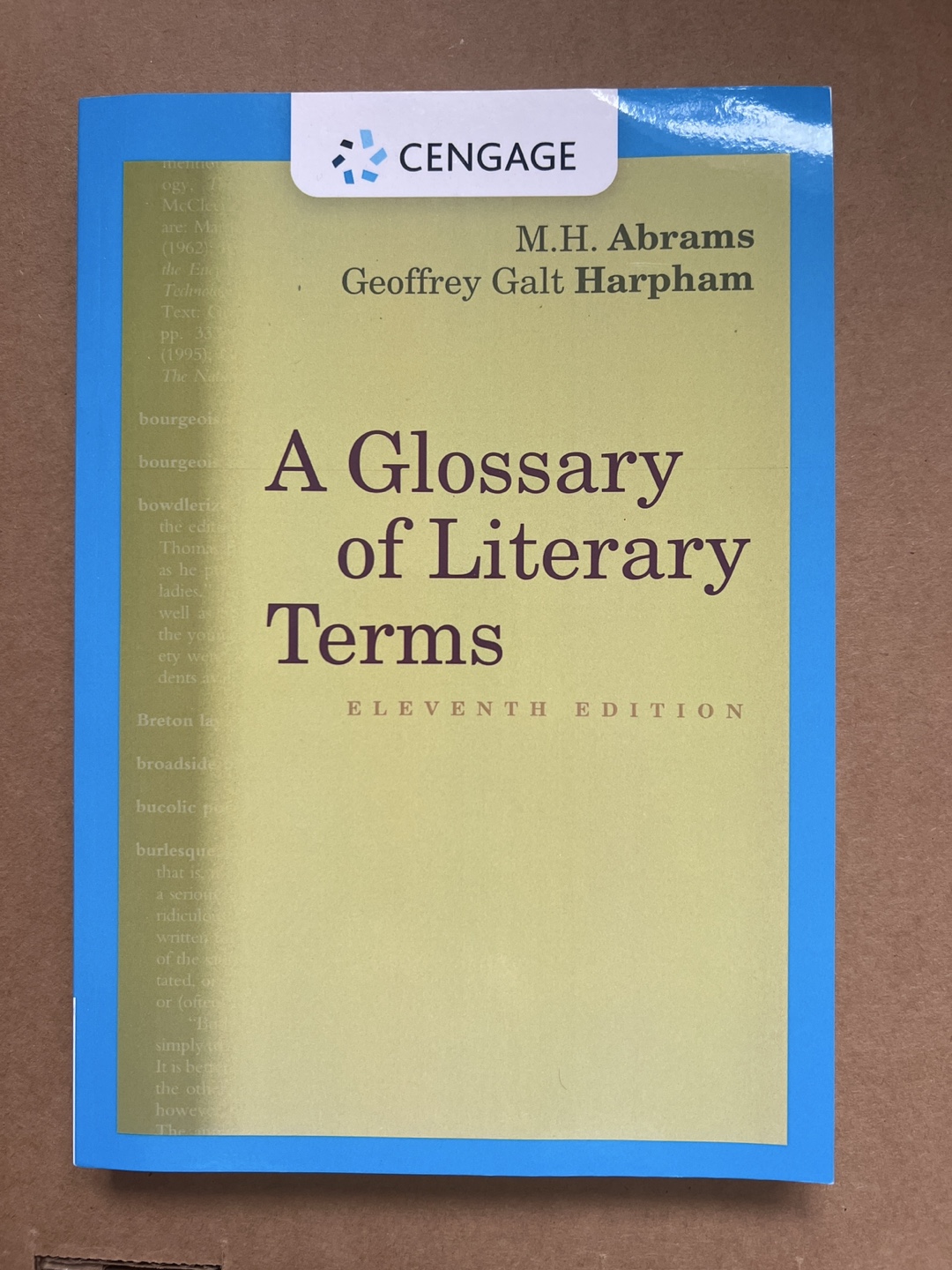 A Glossary of Literary Terms, Eleventh Edition