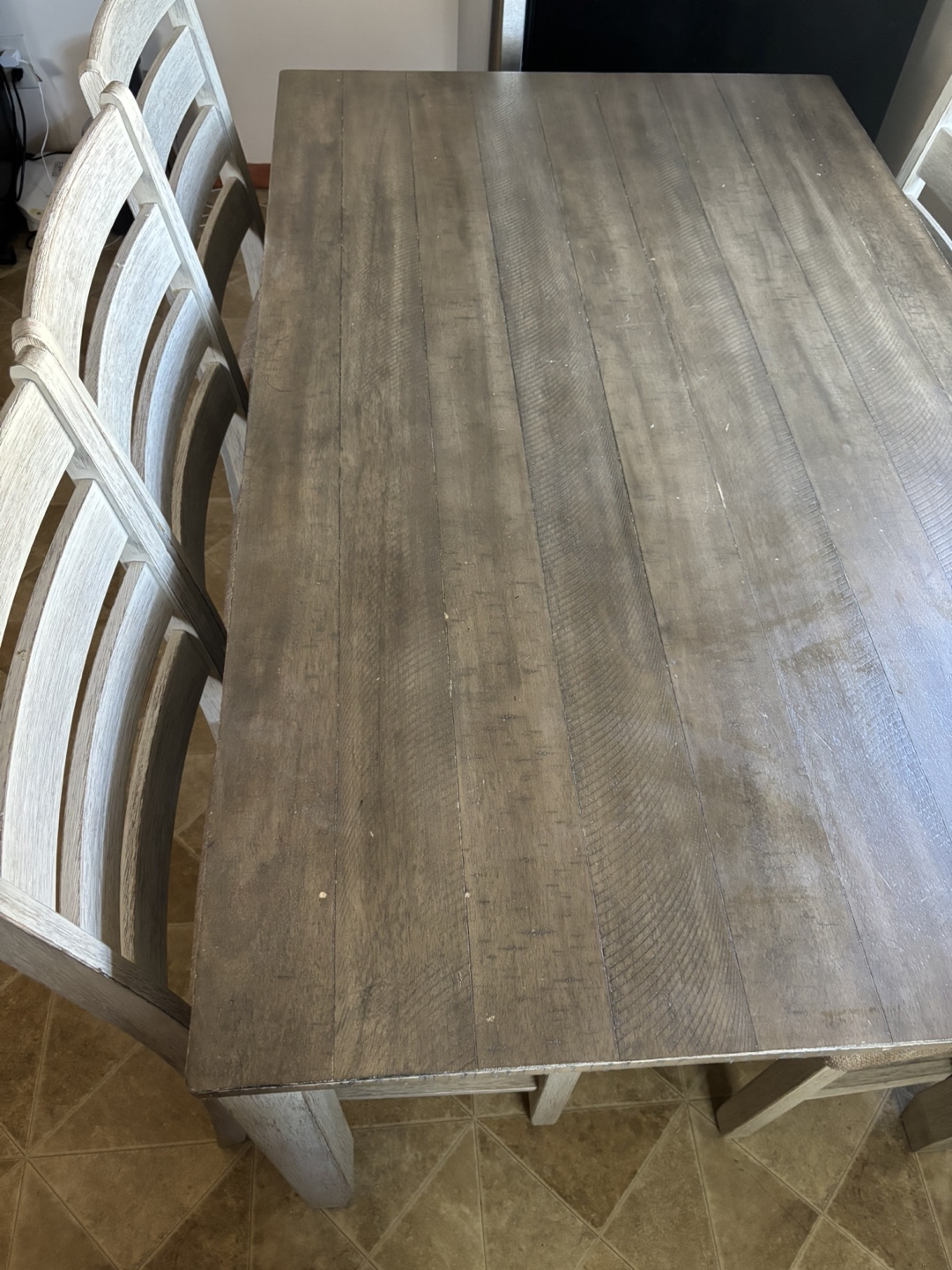 6-Piece  ashley Dining Set Farmhouse Style Table and Chairs - photo 3