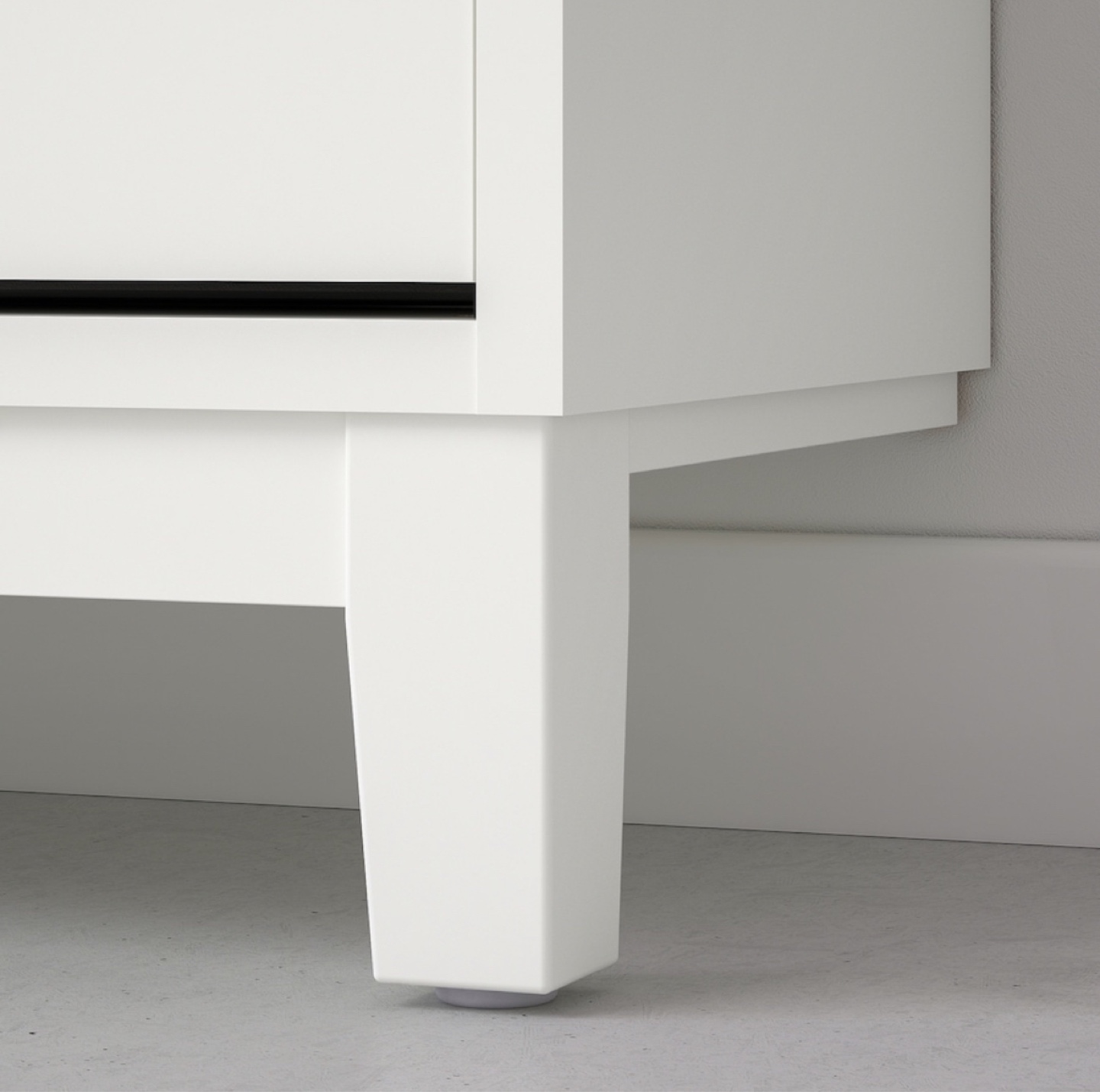 White Shoe Cabinet with Four Compartments - photo 4