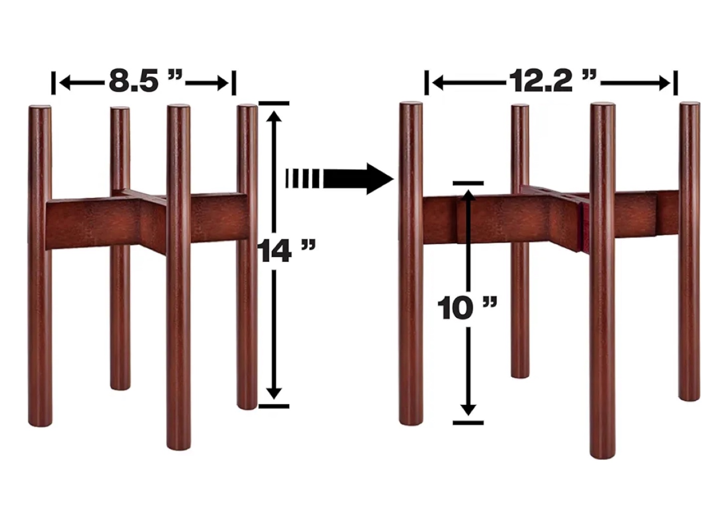 Mid-Century Modern Plant Stand - Two Heights - photo 4