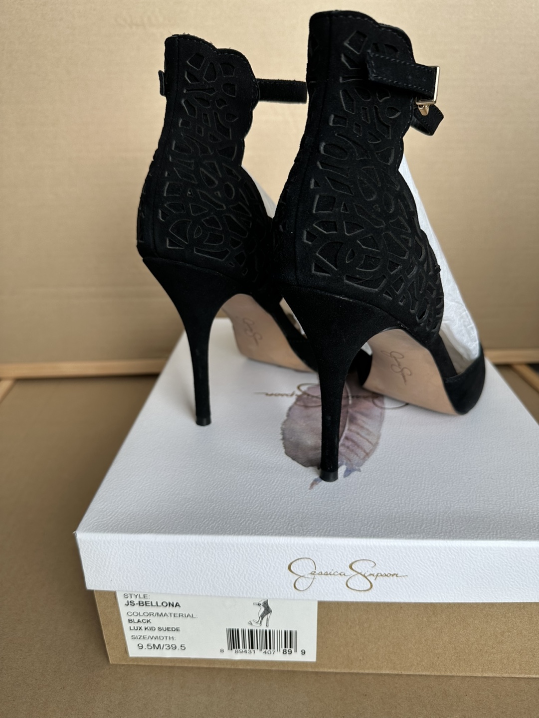 Jessica Simpson JS-Bellona Black Suede Heels, Size 9.5M - photo 2