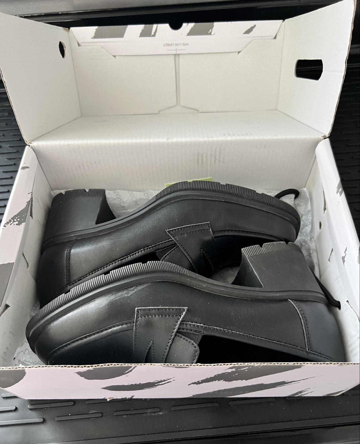Maddie Helena Black Loafer Shoes - Size 8