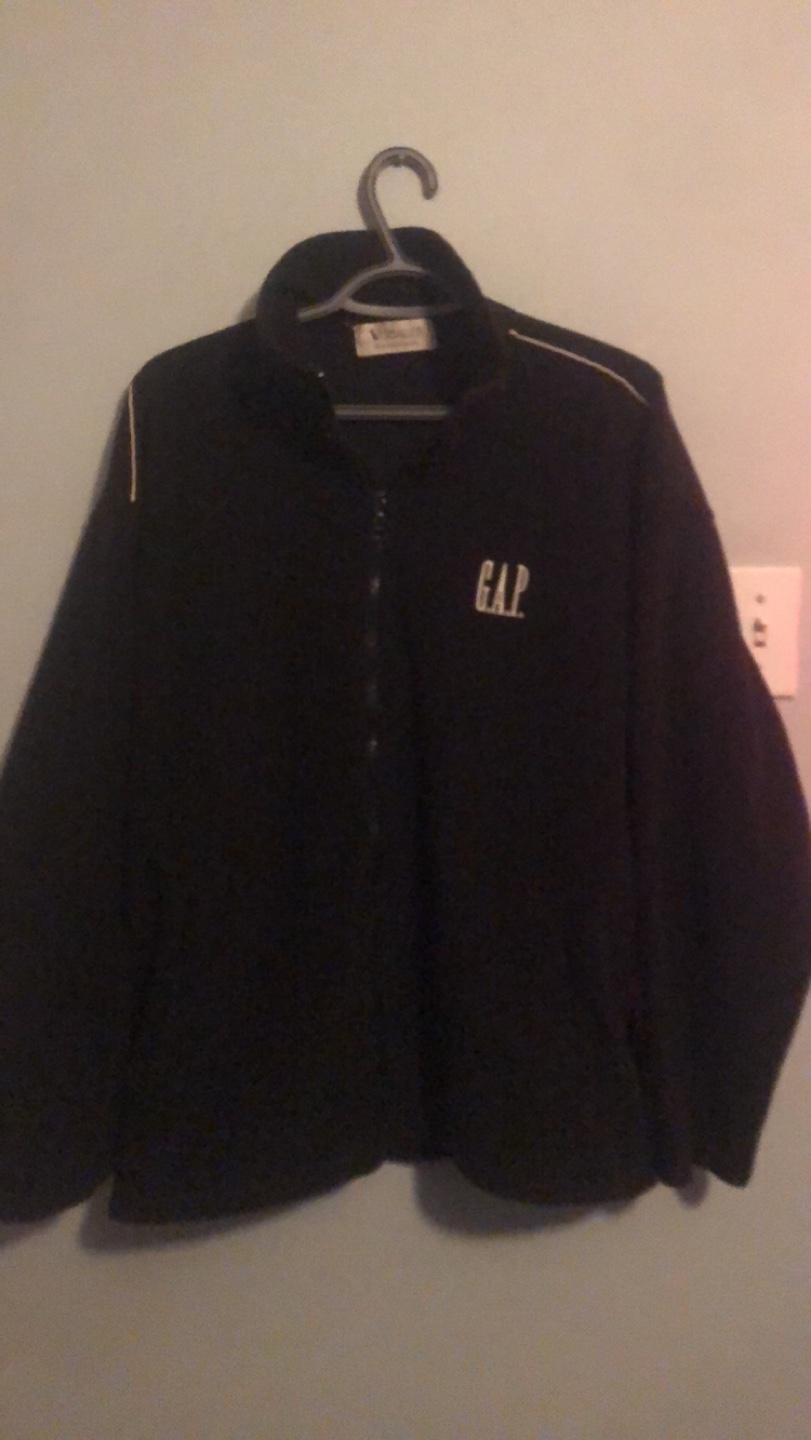 Vintage GAP black fleece zip-up jacket