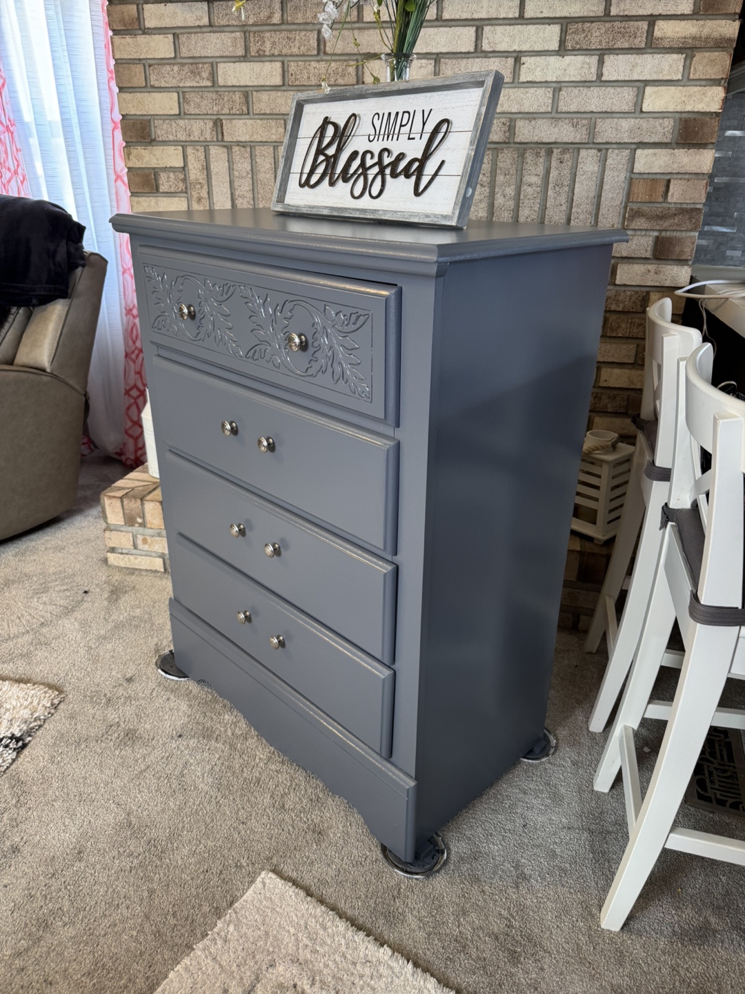 ✨✨Beautiful Gray 4-Drawer Chest of Drawers - photo 3