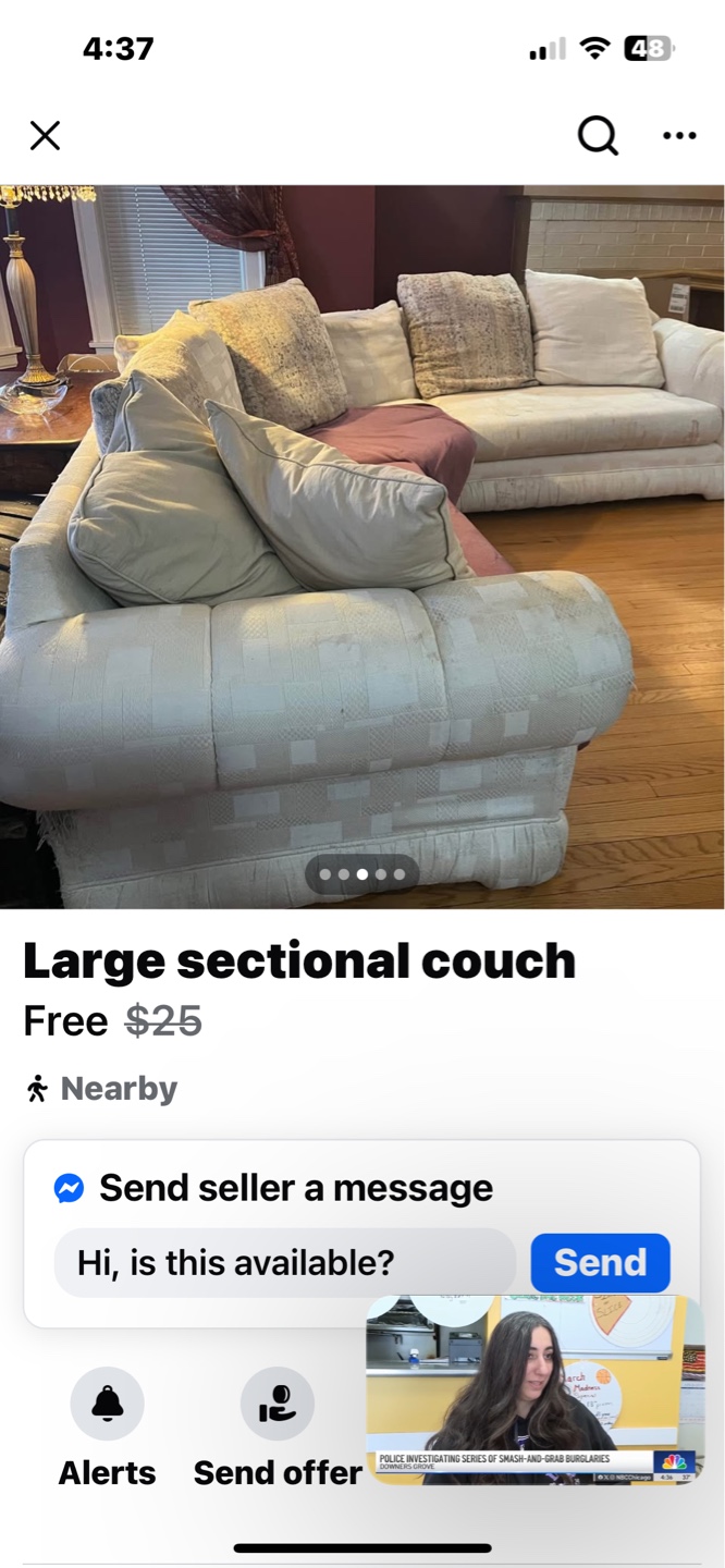 Large Sectional Couch - FREE!!! - photo 2