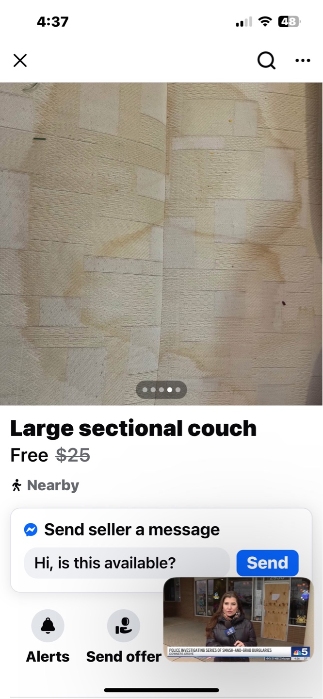 Large Sectional Couch - FREE!!! - photo 4