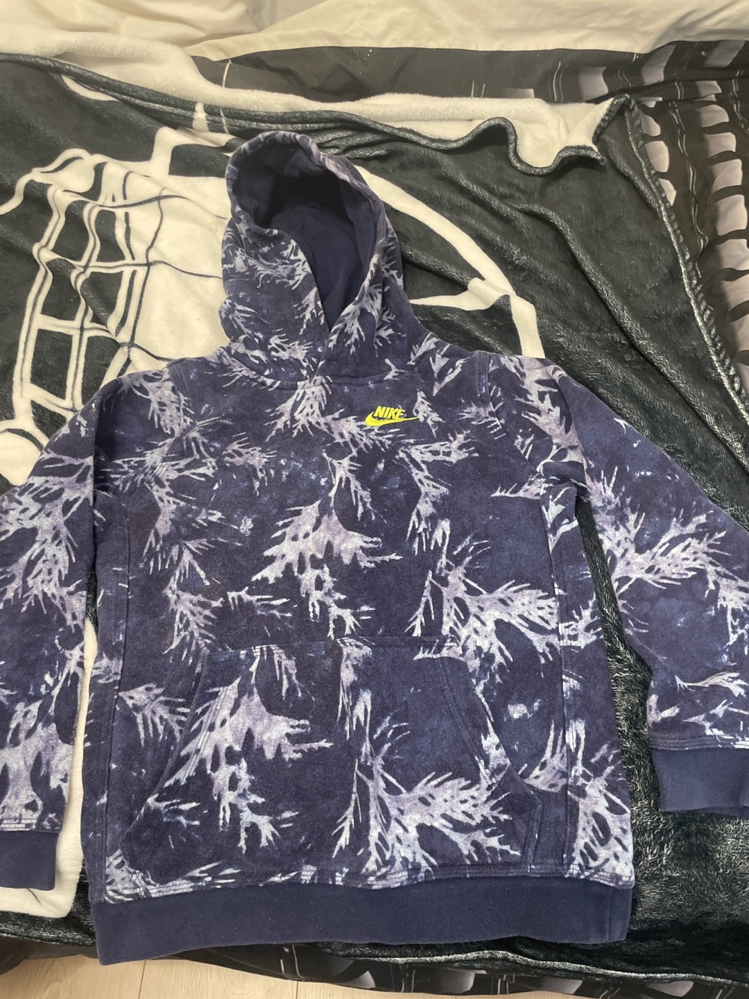 Nike Kids' Hoodie, Size  M Blue Floral Print