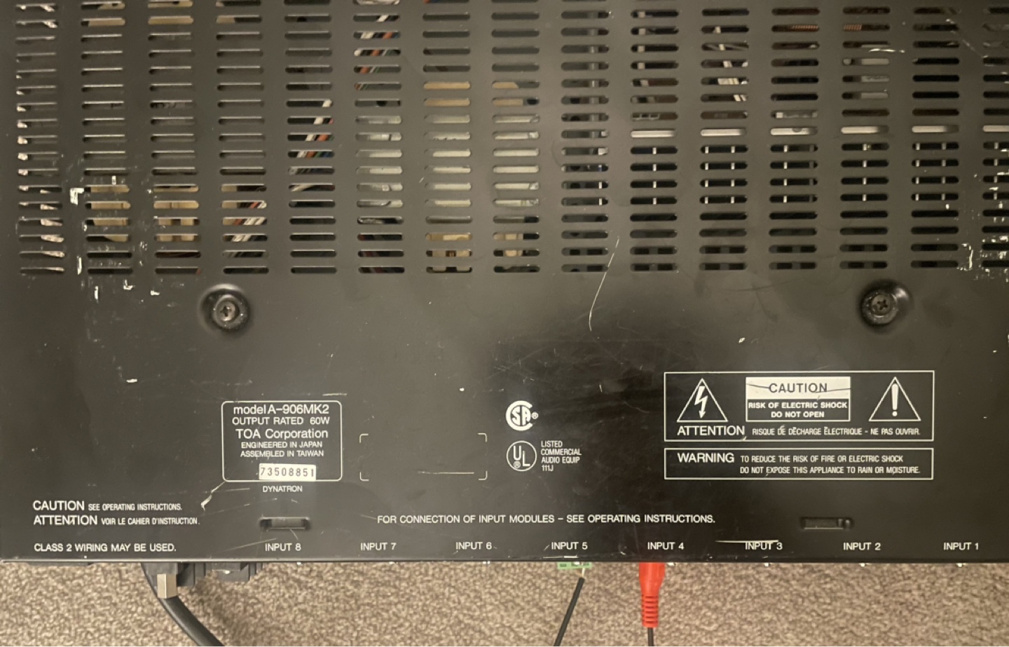 TOA A-906MK2 8-Channel Mixer Power Amplifier - photo 4