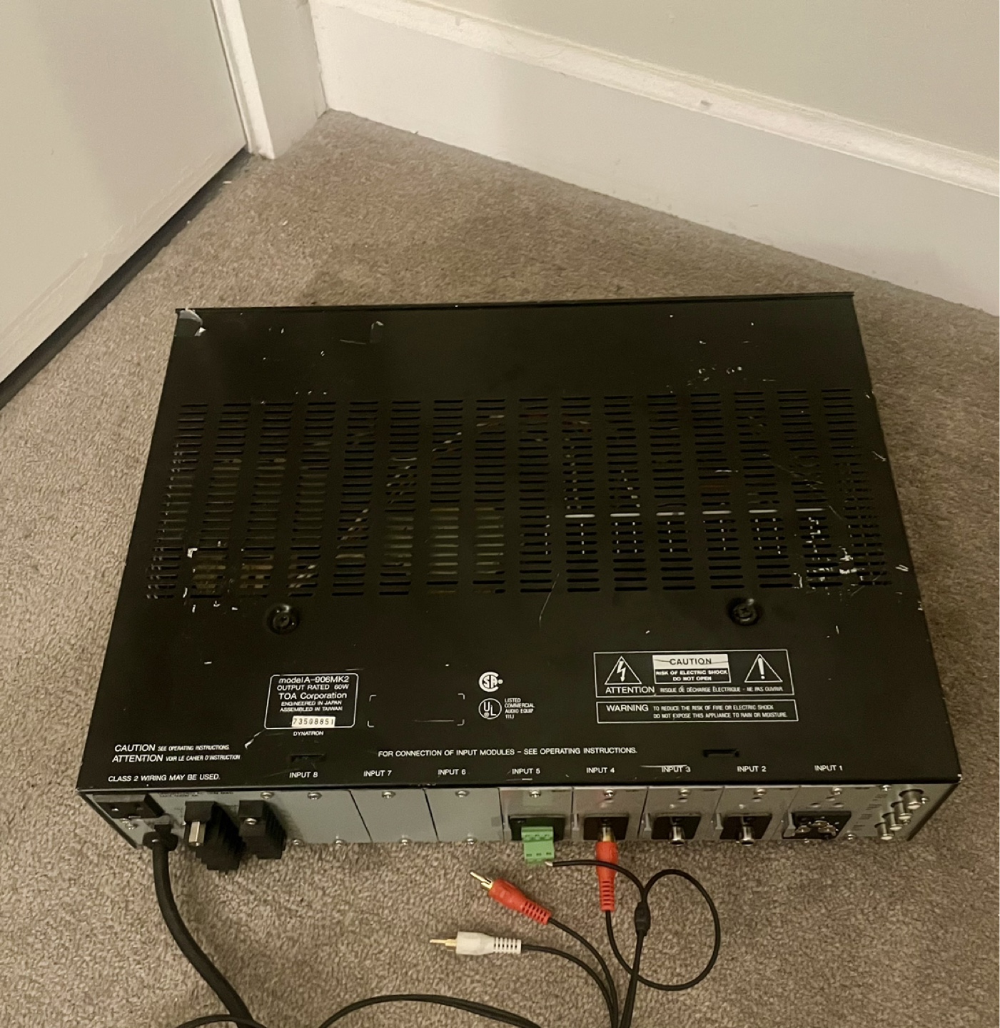 TOA A-906MK2 8-Channel Mixer Power Amplifier - photo 2