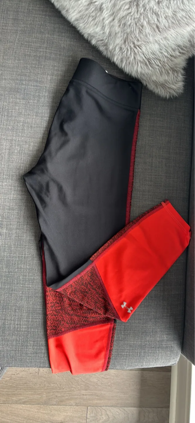 Under Armour Women's Red and Black Leggings thumbnail