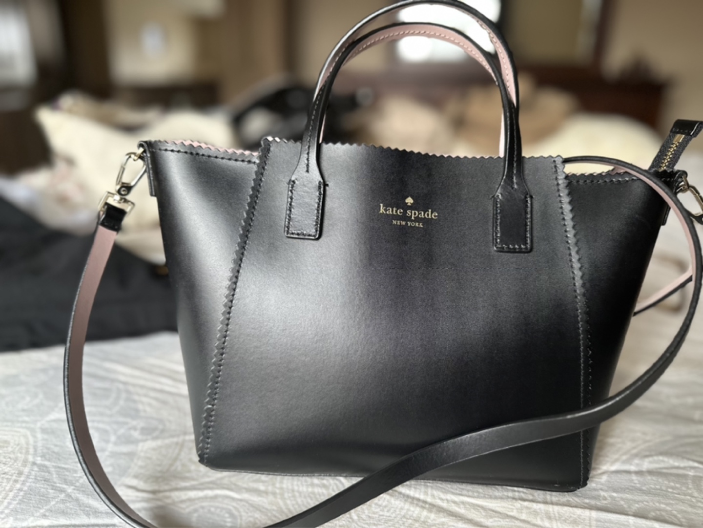 Kate Spade New York Black Leather Crossbody Bag