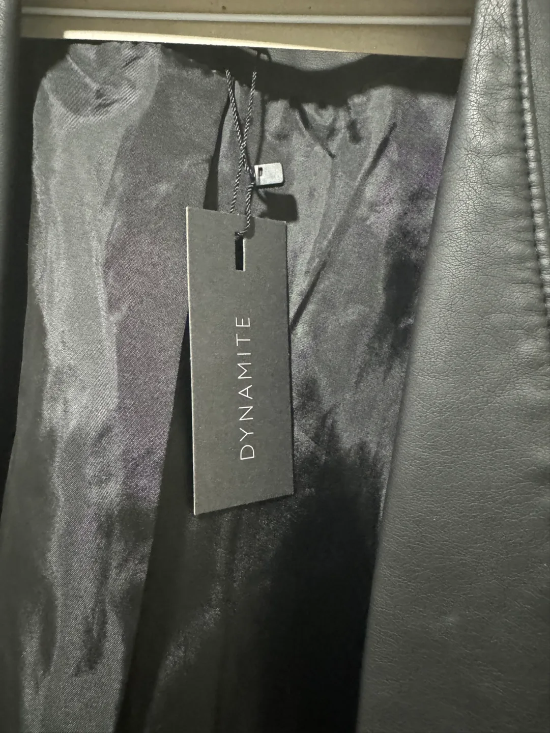 Dynamite Black Faux Leather Jacket image indicator(2)