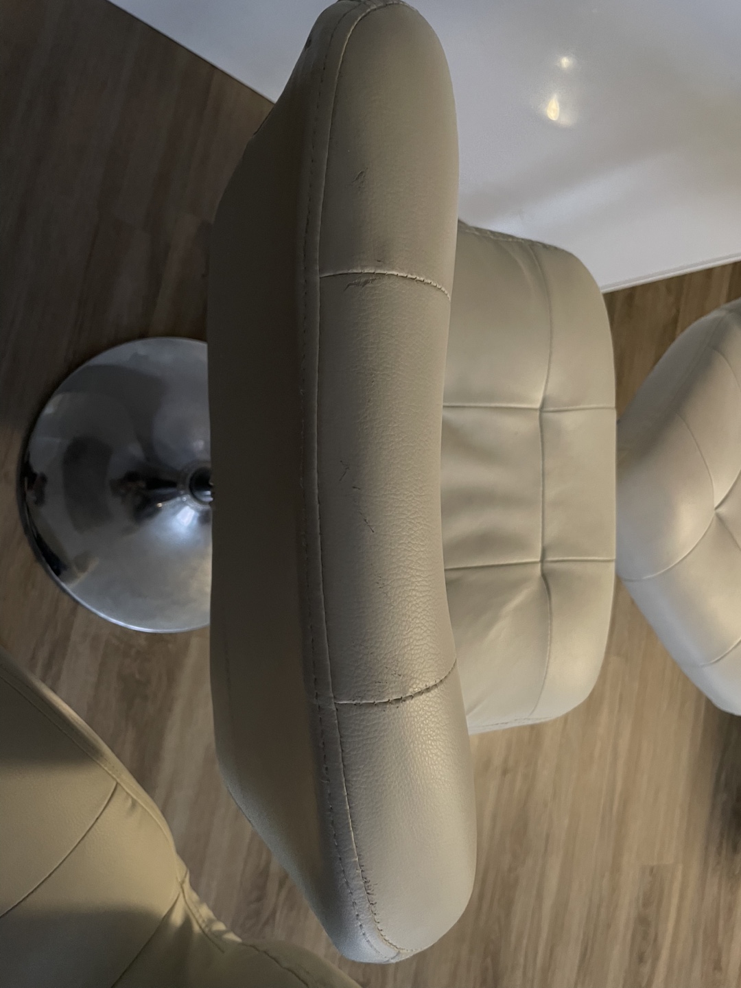 Three Off-White Bar Stools - photo 2