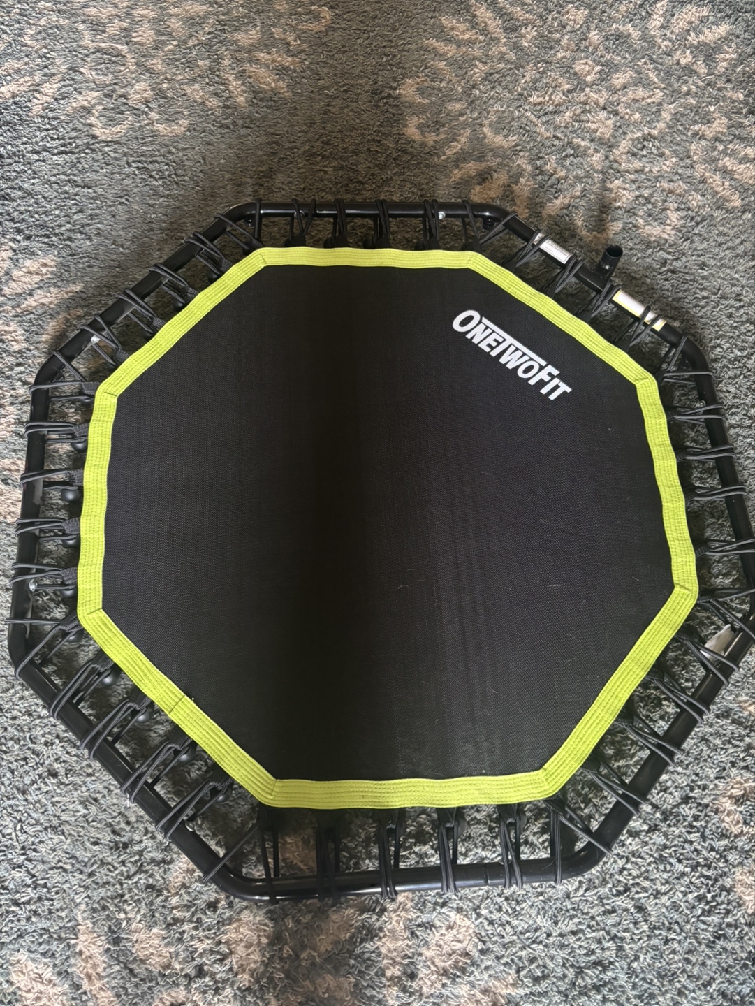 ONETWOFIT 51" Silent Trampoline with Adjustable Handle Bar