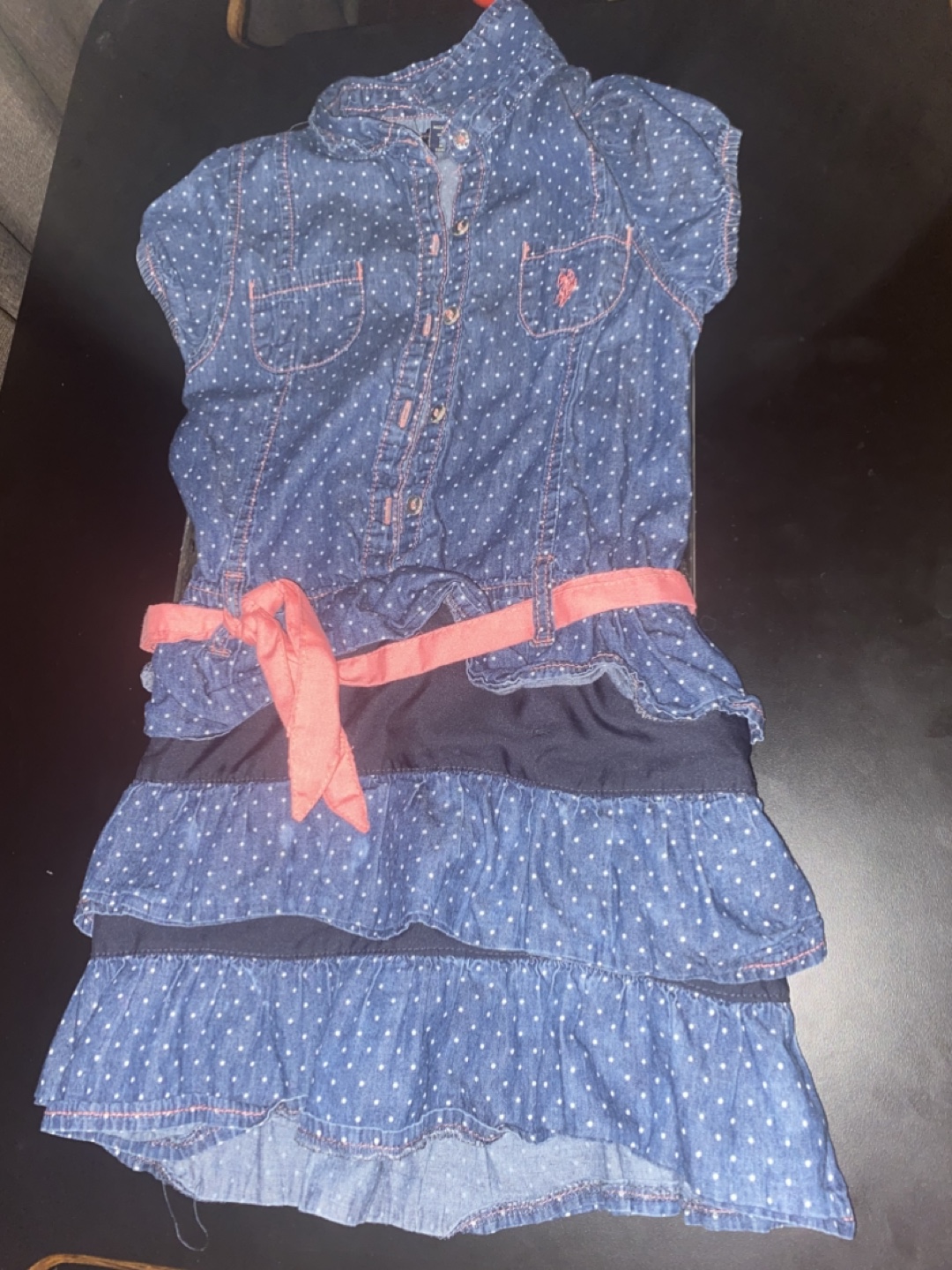 Girls Denim Dress Size 10, very small make