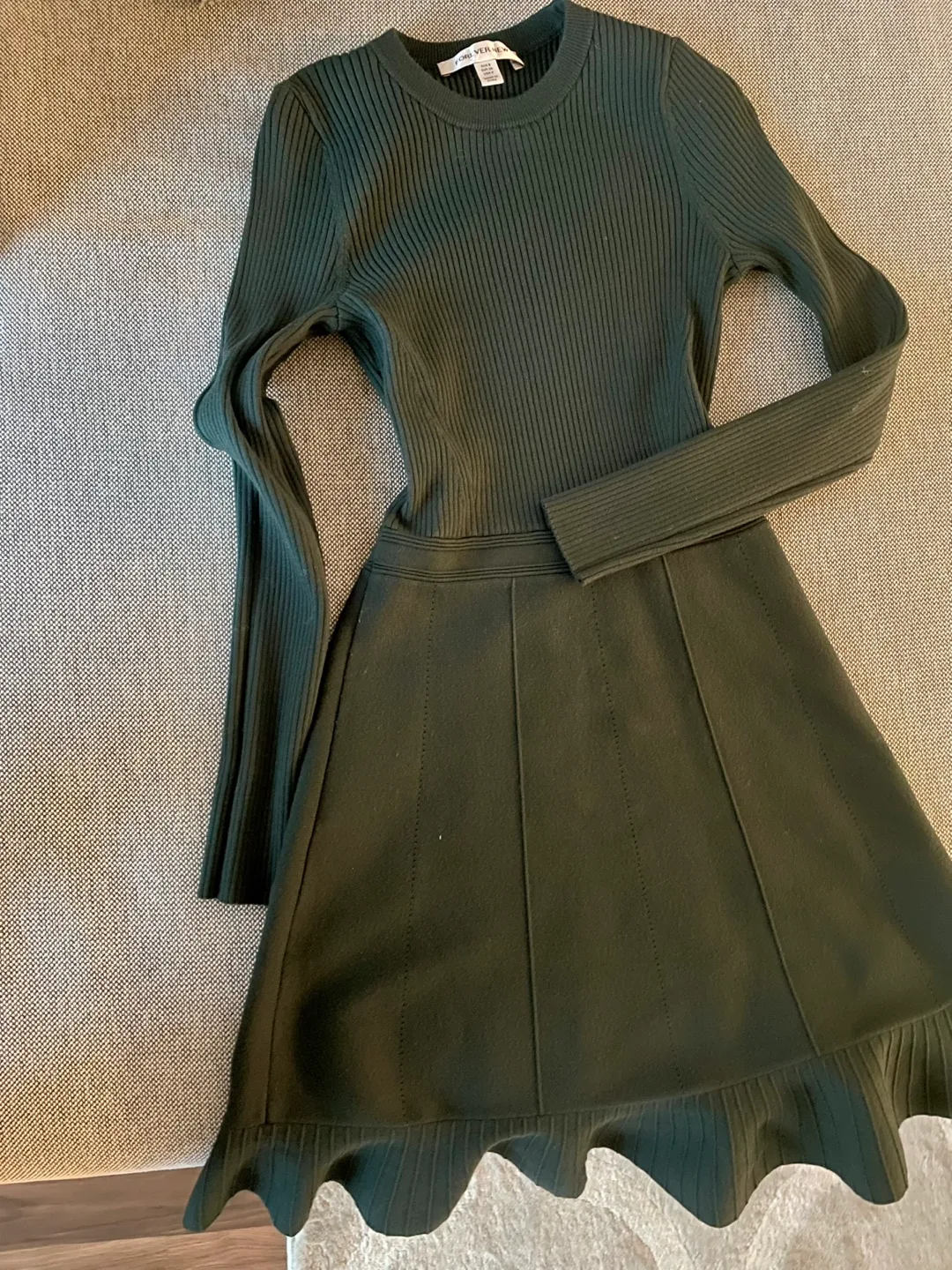 Forever New Ribbed Knit Sweater Dress, Size Small thumbnail